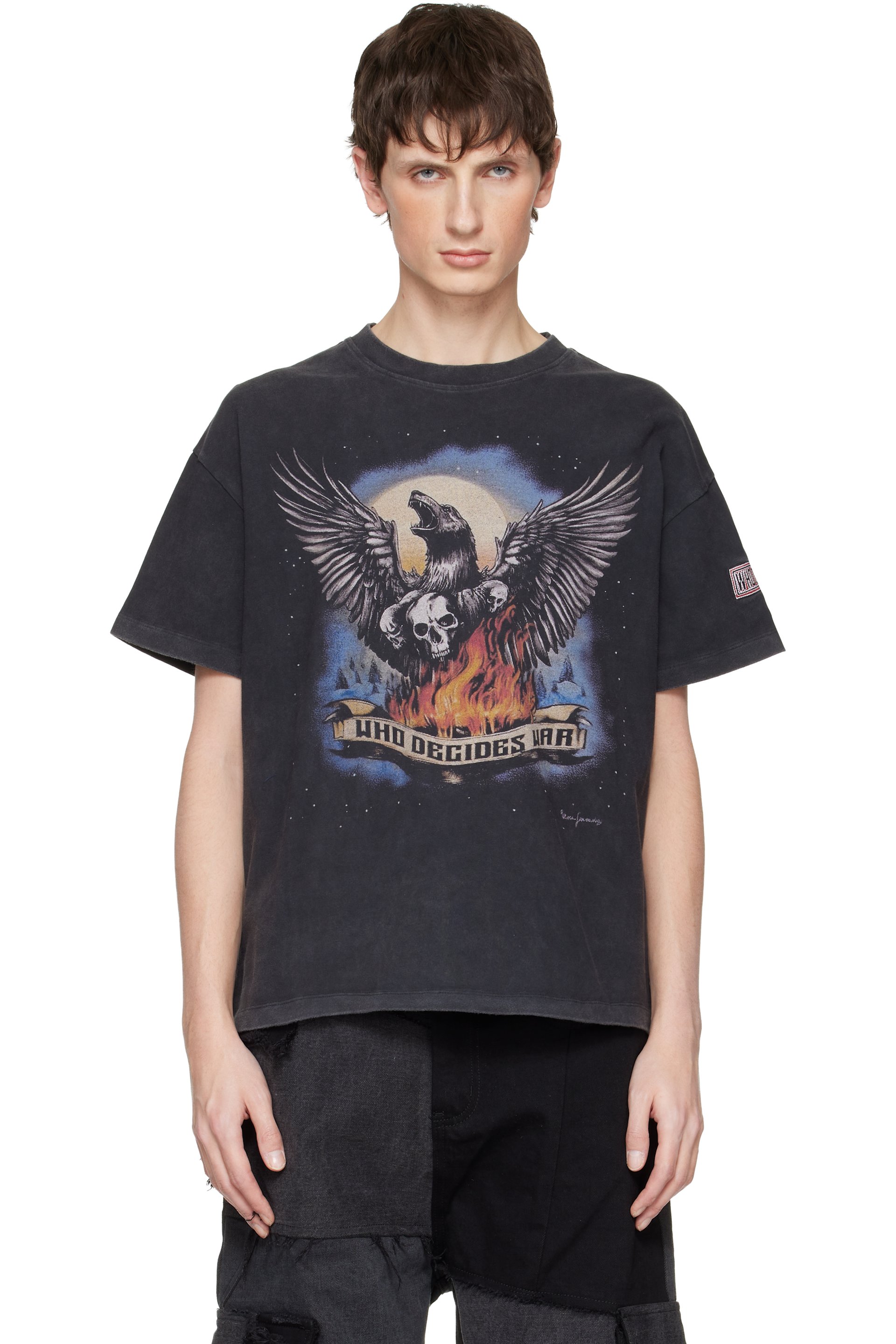 Who Decides War - ブラック Moon ジャージ Tシャツ