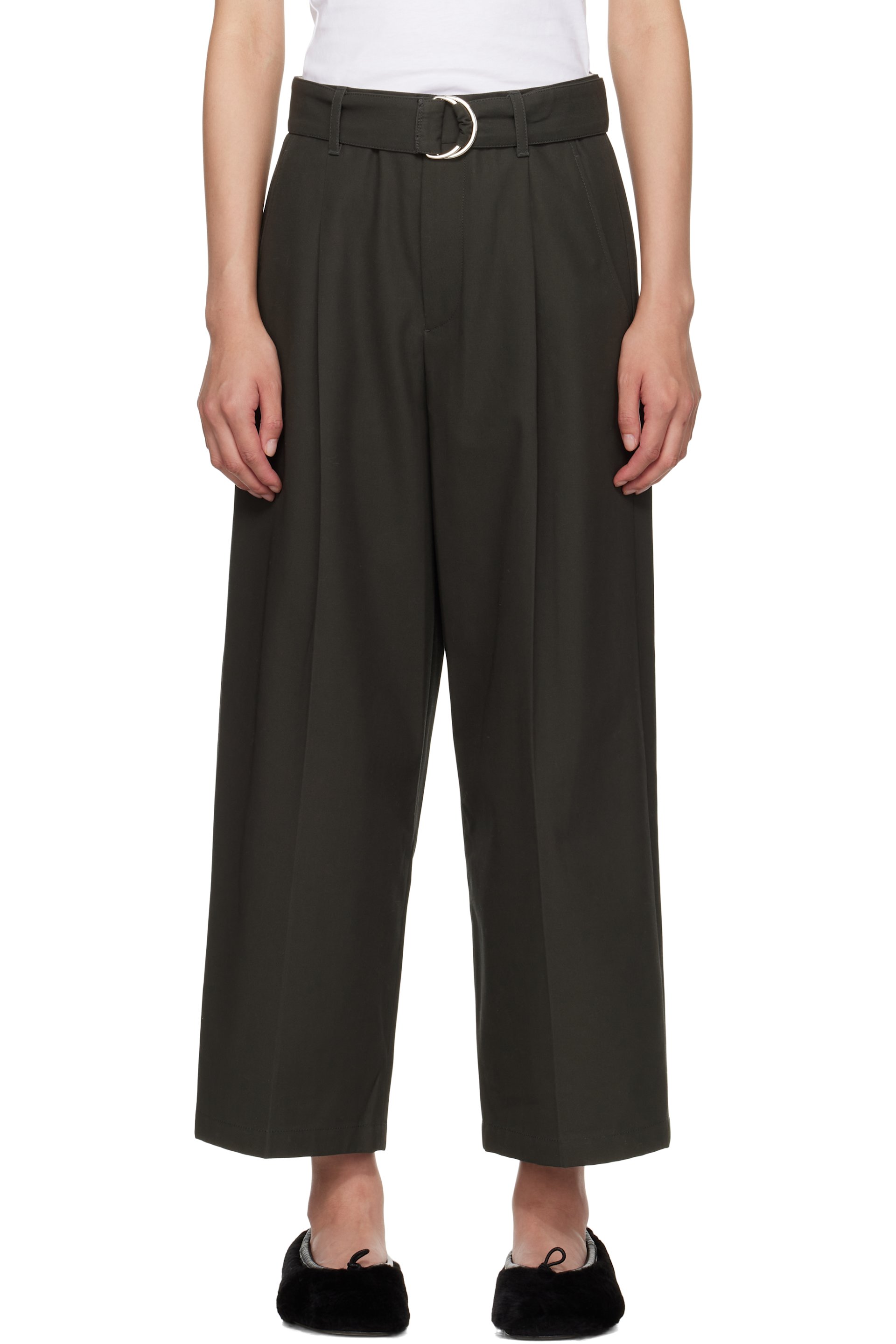 Maria McManus - Pantalon ample écourté gris à ceinture