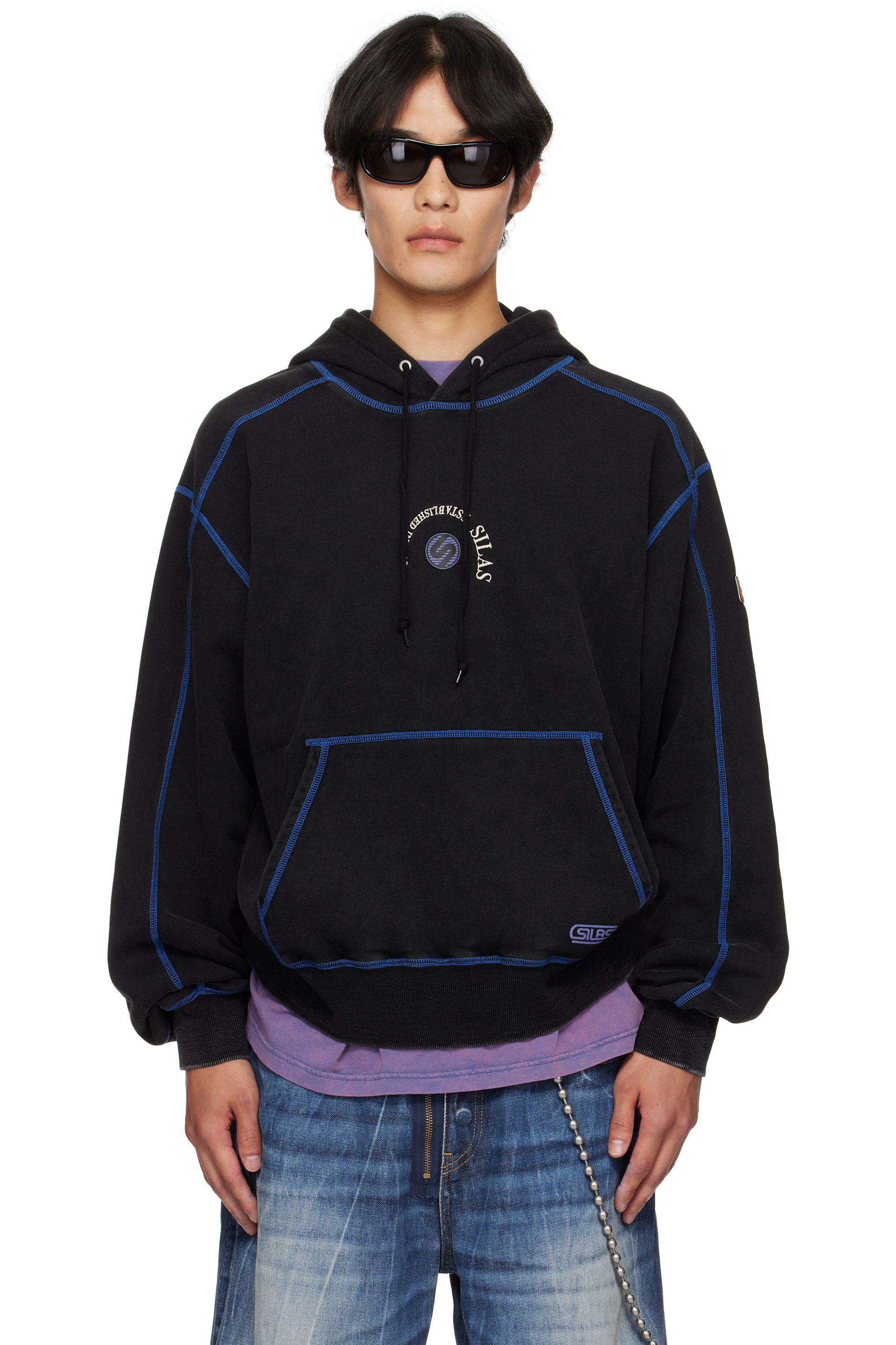 Silas - Black Circle Logo Sweat Hoodie