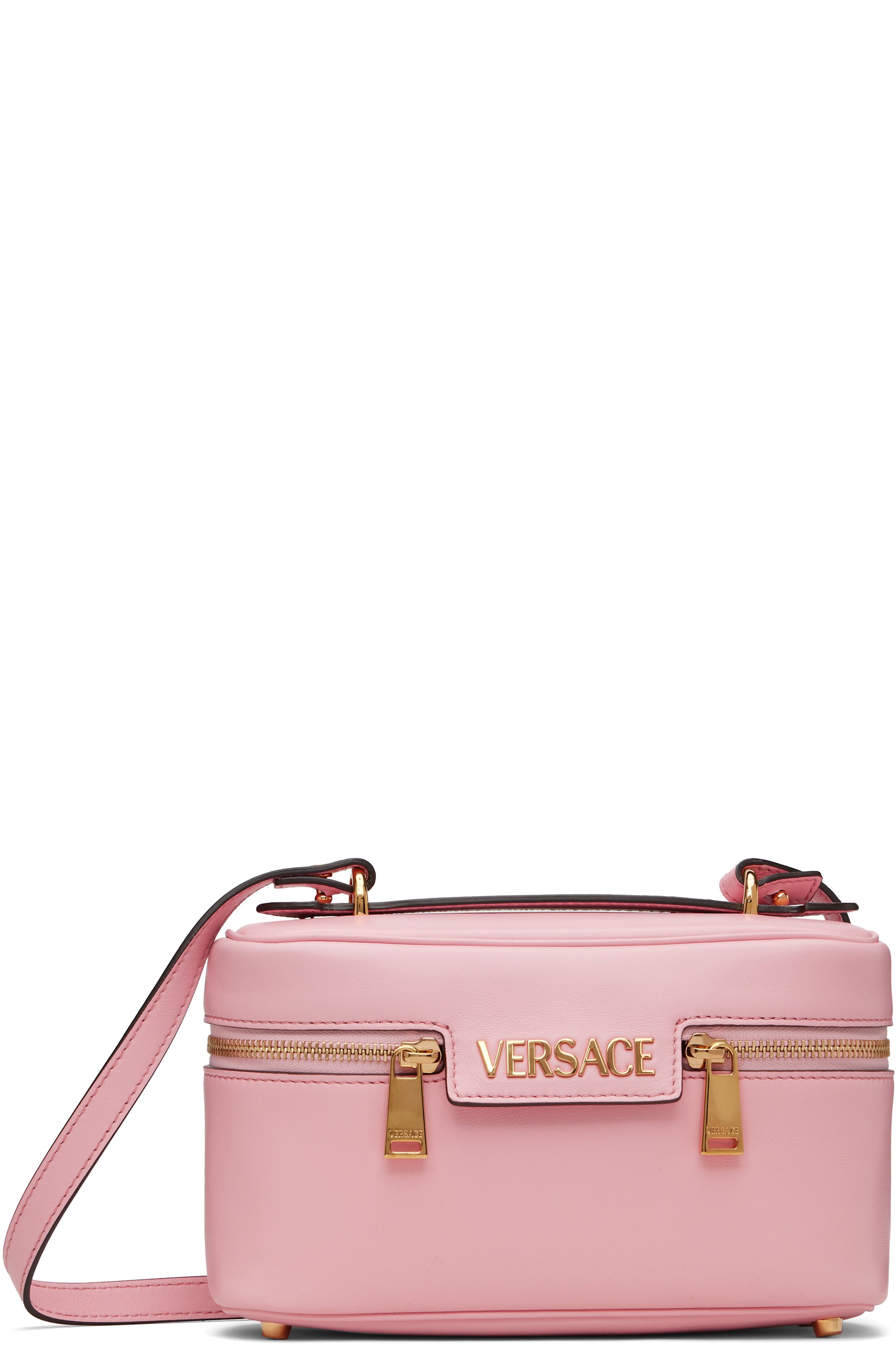 Versace - Pink 'Versace' Tag Vanity Bag