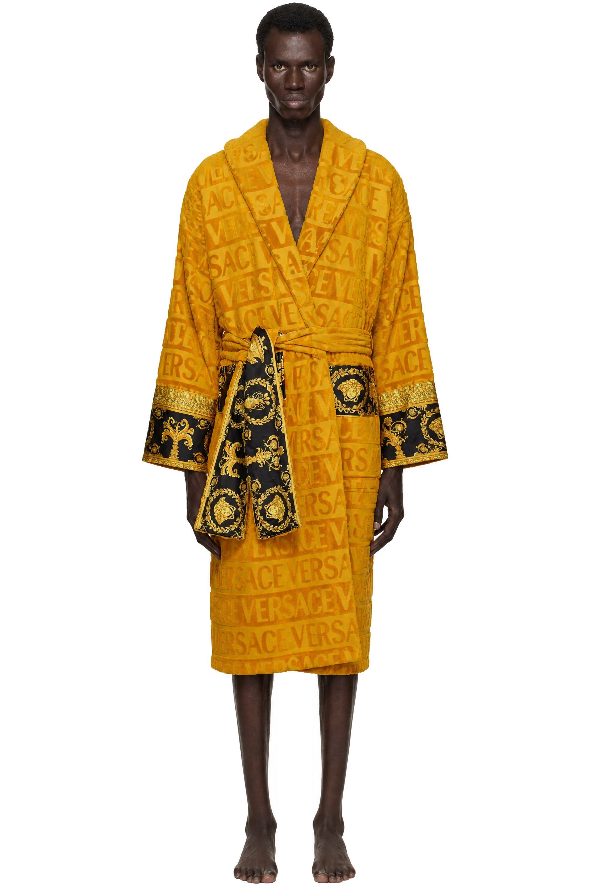 Versace - Yellow 'I Heart Baroque' Bathrobe
