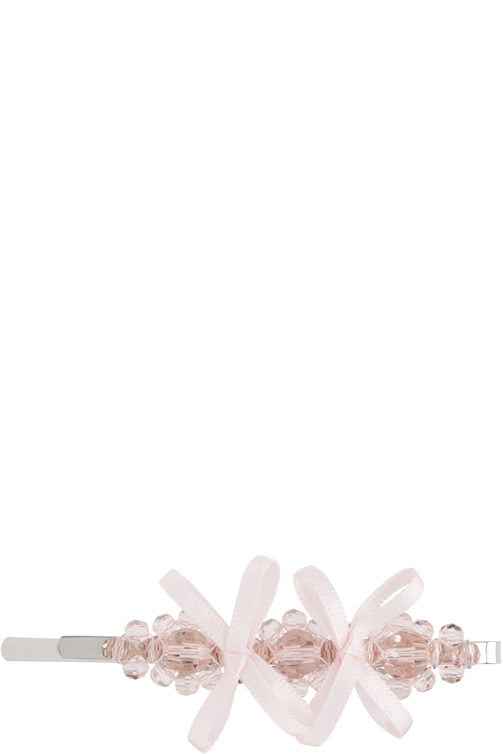 Simone Rochaのピンク Petite Bow Detail Flower ヘアピンがセール中