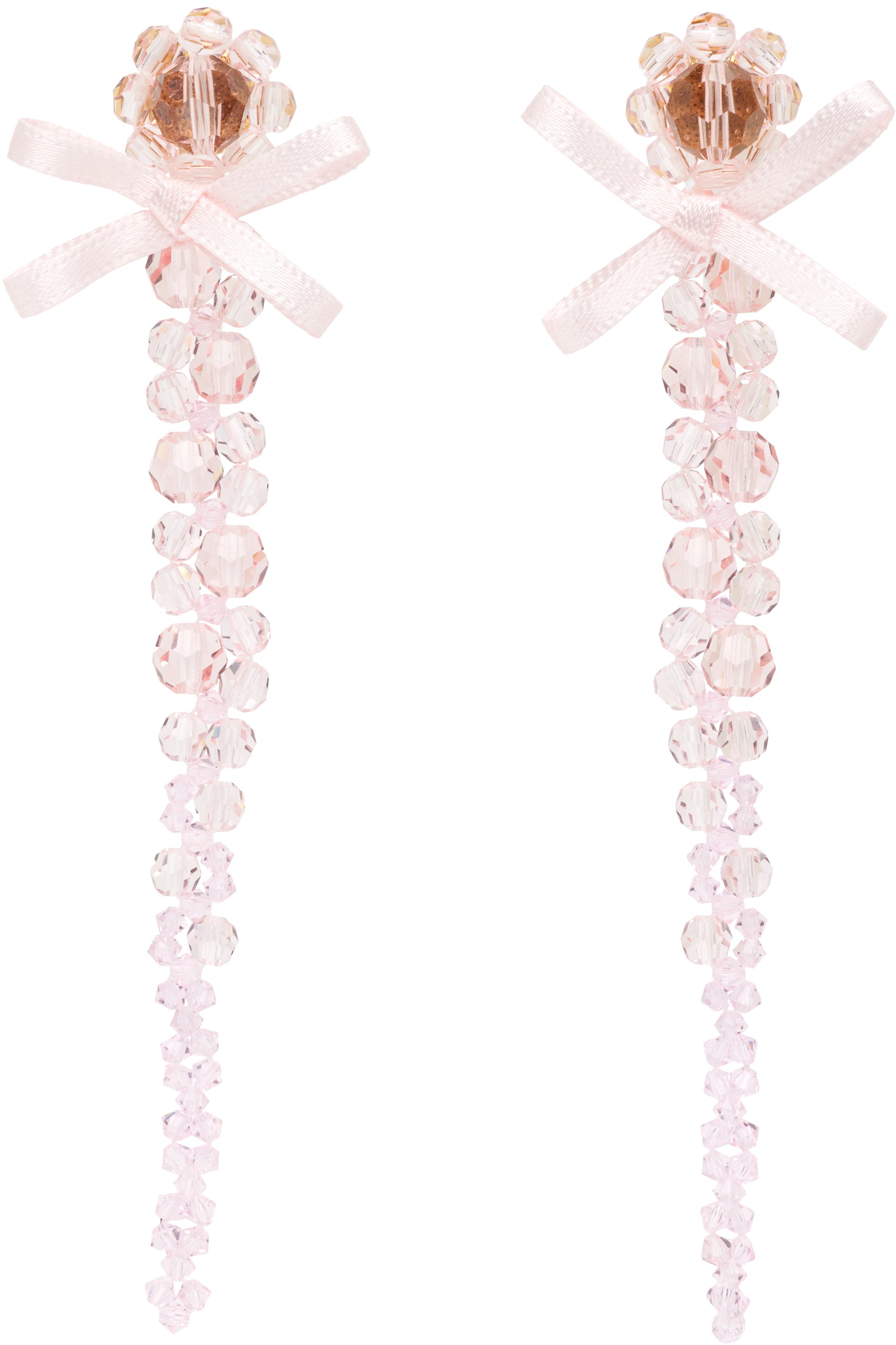 Simone Rocha - Petite Bow Drip Crystal ピアス
