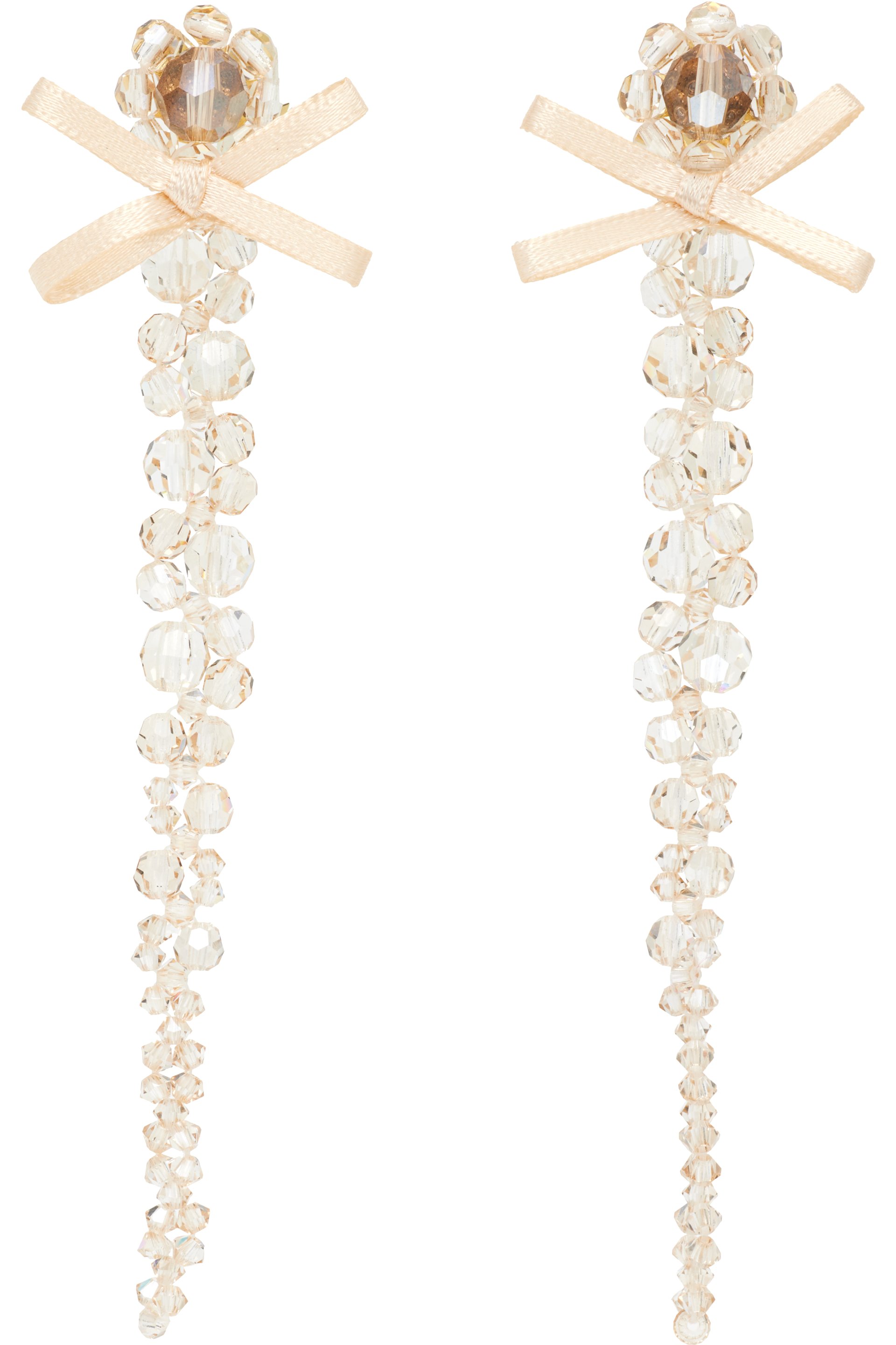 Simone Rocha - Petite Bow Drip Crystal ピアス