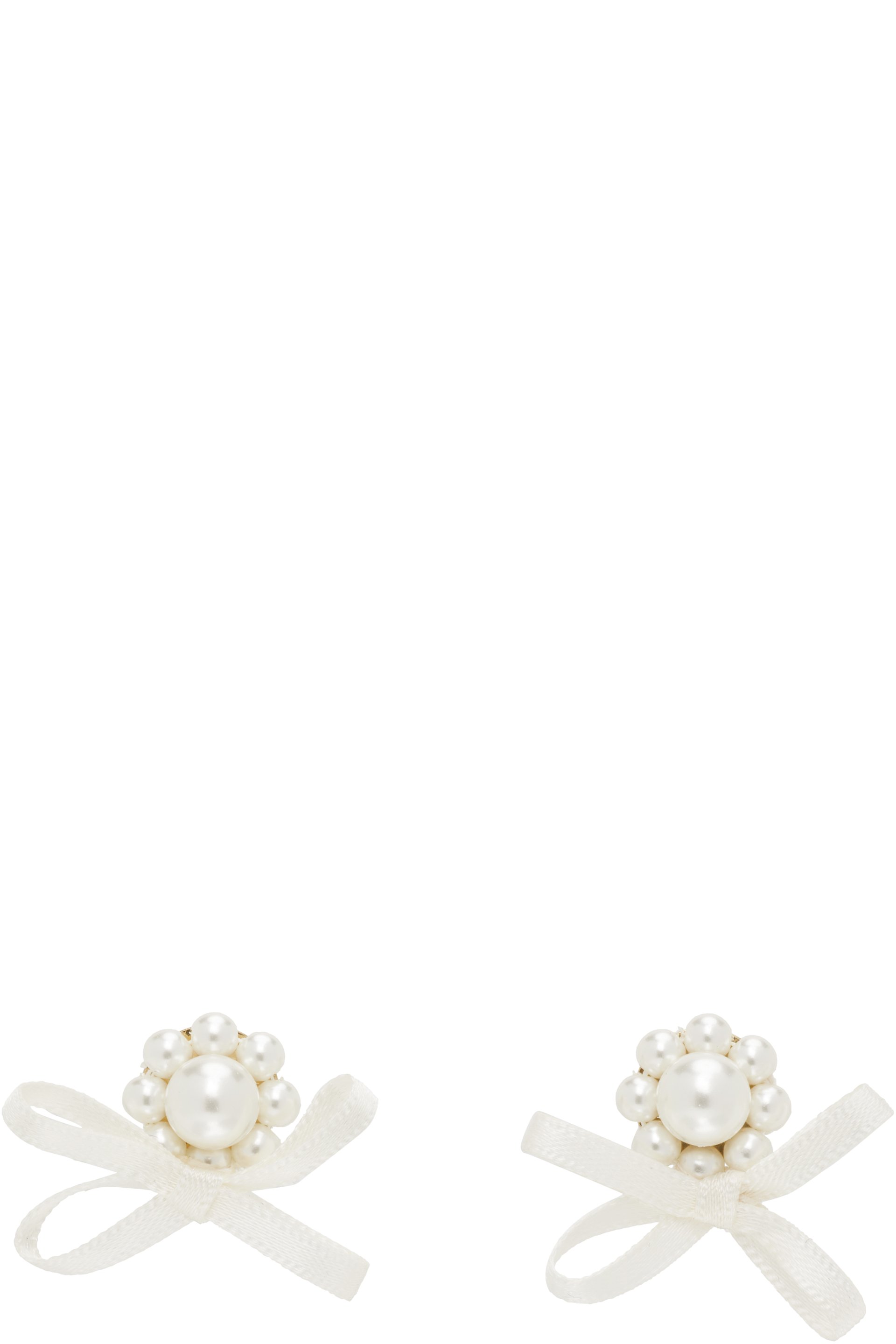 Simone Rocha - Petite Bow Daisy Stud Earrings