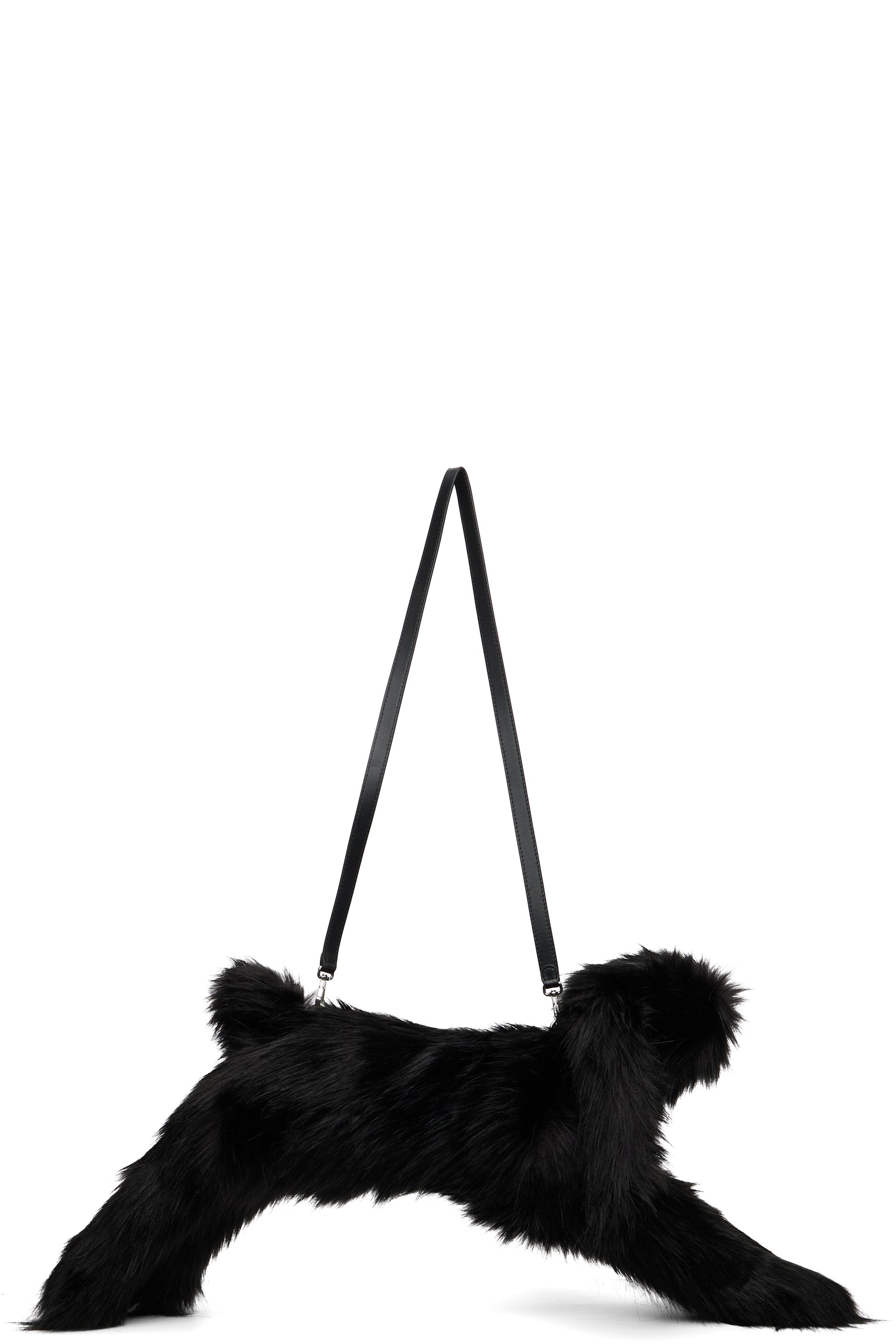Simone Rocha - Sac à bandoulière Hare noir en fourrure synthétique