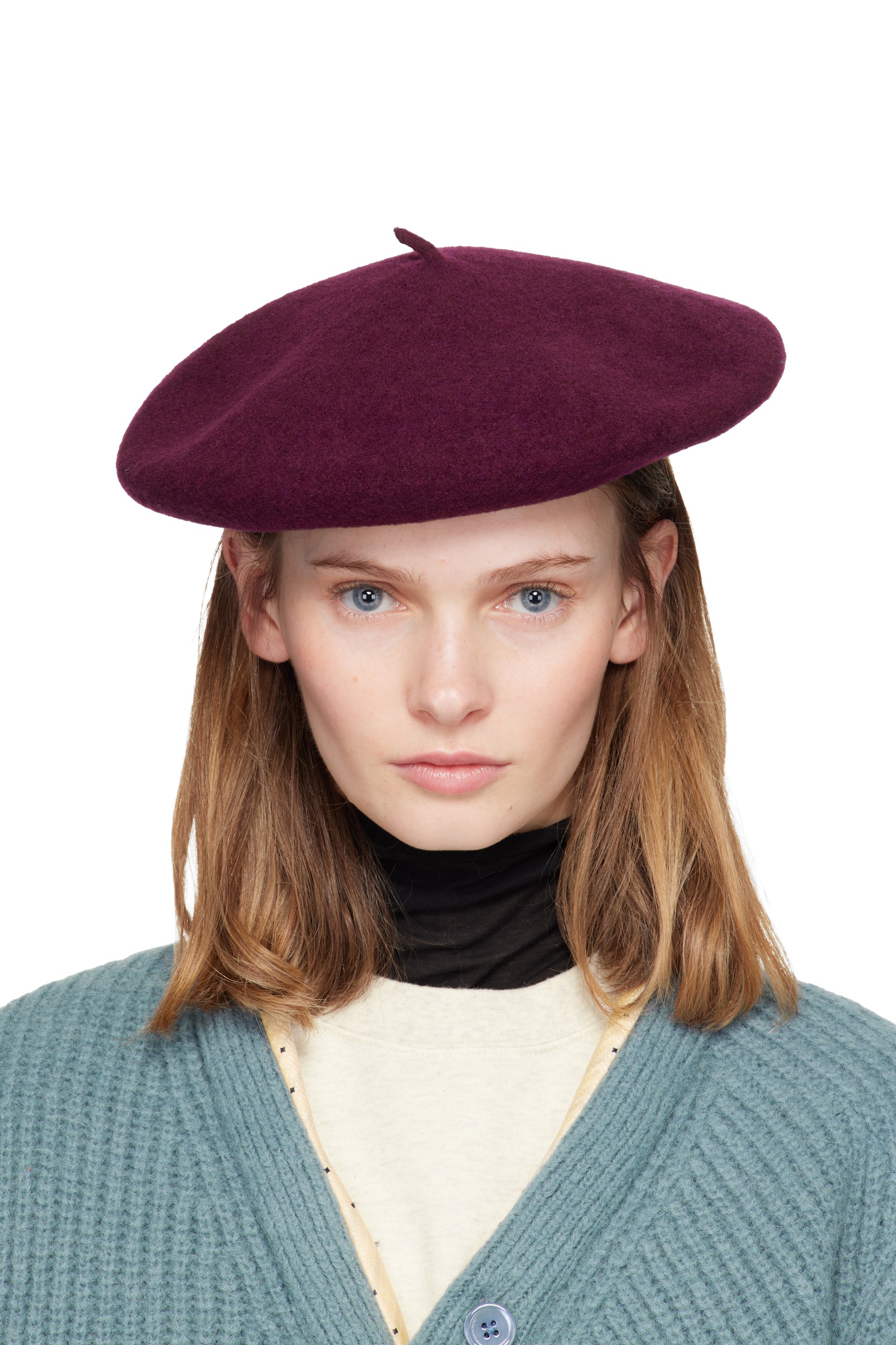 UNDERCOVER - Béret bourgogne en laine édition Kijima Takayuki