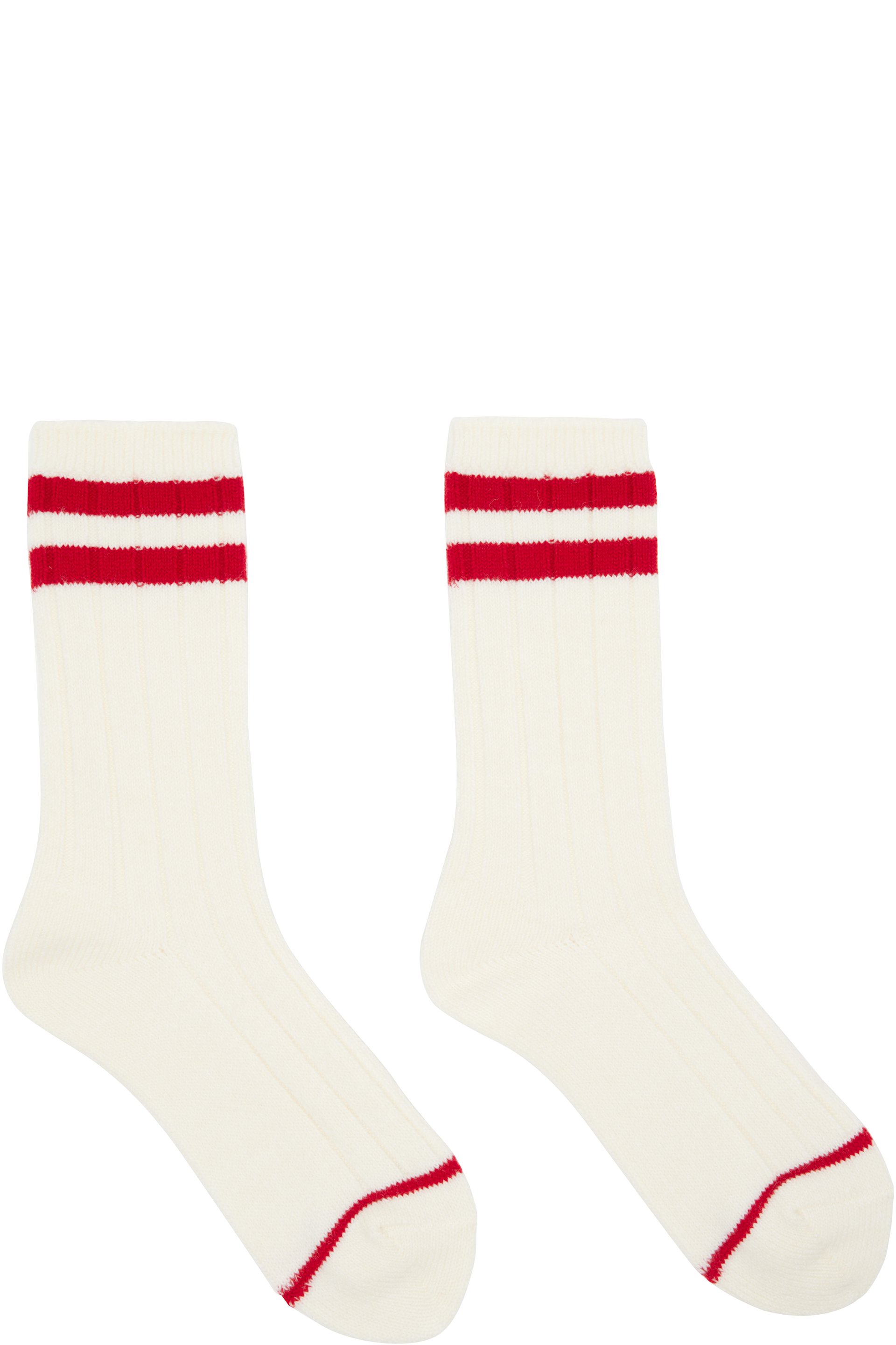 UNDERCOVER - Chaussettes blanches à rayures