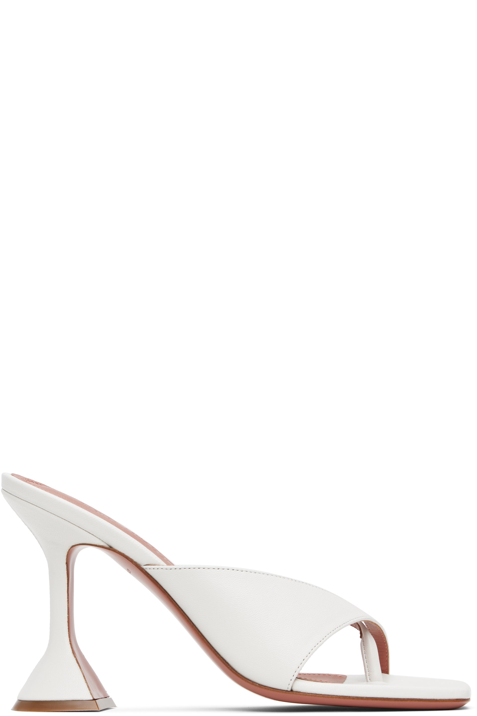 Amina Muaddi - White Shiona Slipper Heeled Sandals