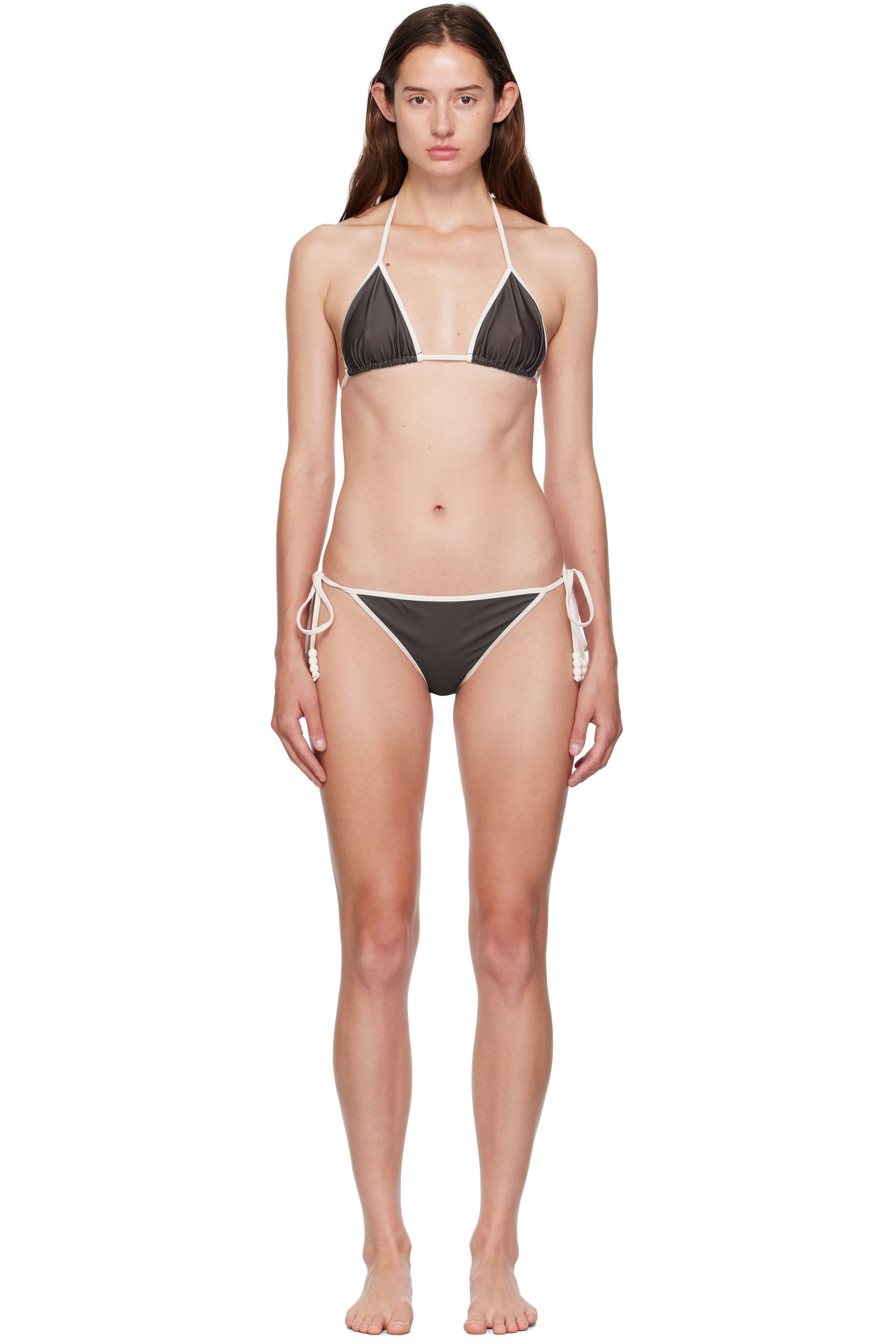 Bellini Bikini - SSENSE 익스클루시브 브라운 & 화이트 다프네 비키니