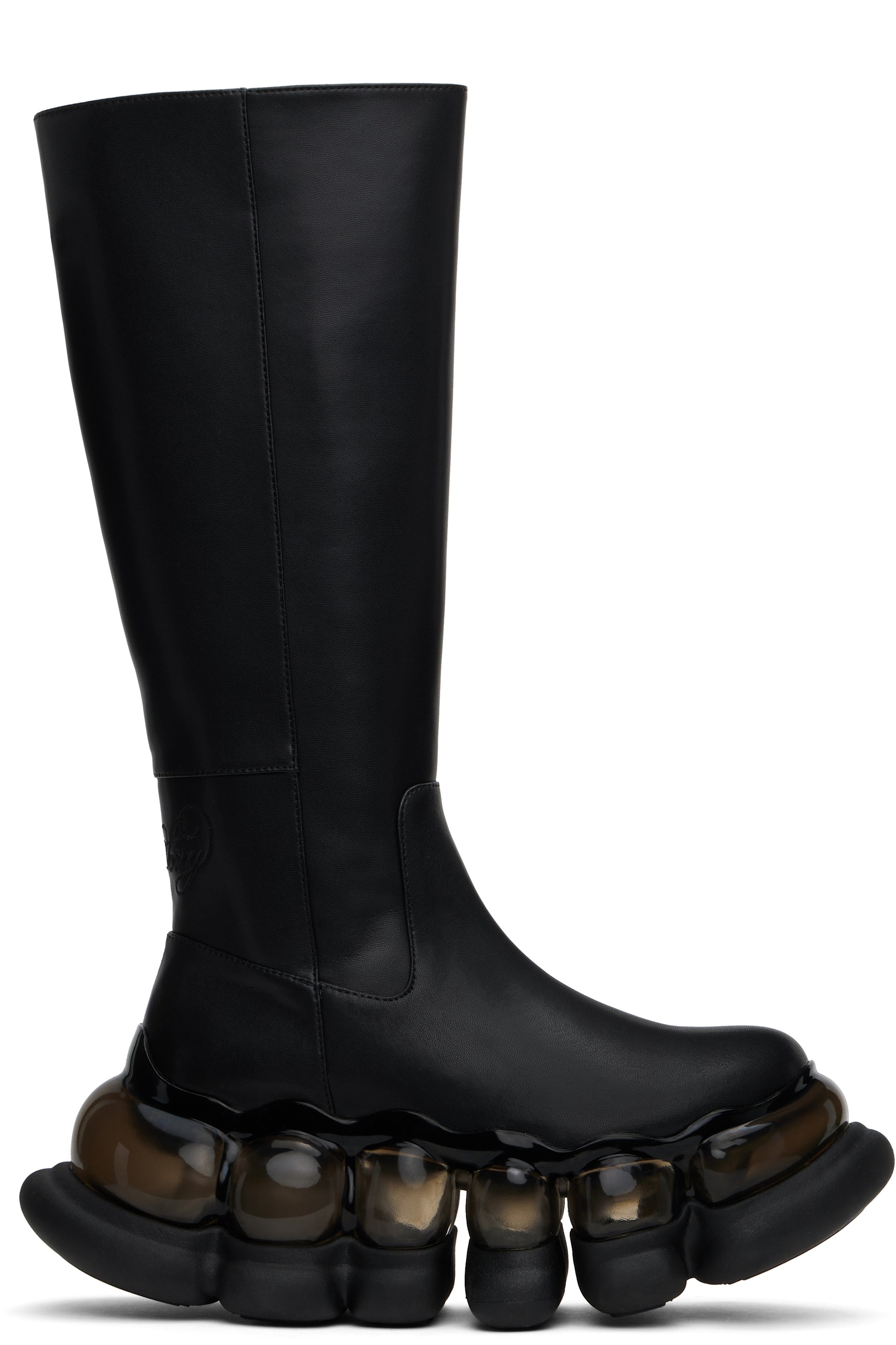 I’m Sorry by Petra Collins - Bottes hautes noires exclusives à SSENSE édition JennyFax x MIKIOSAKABE