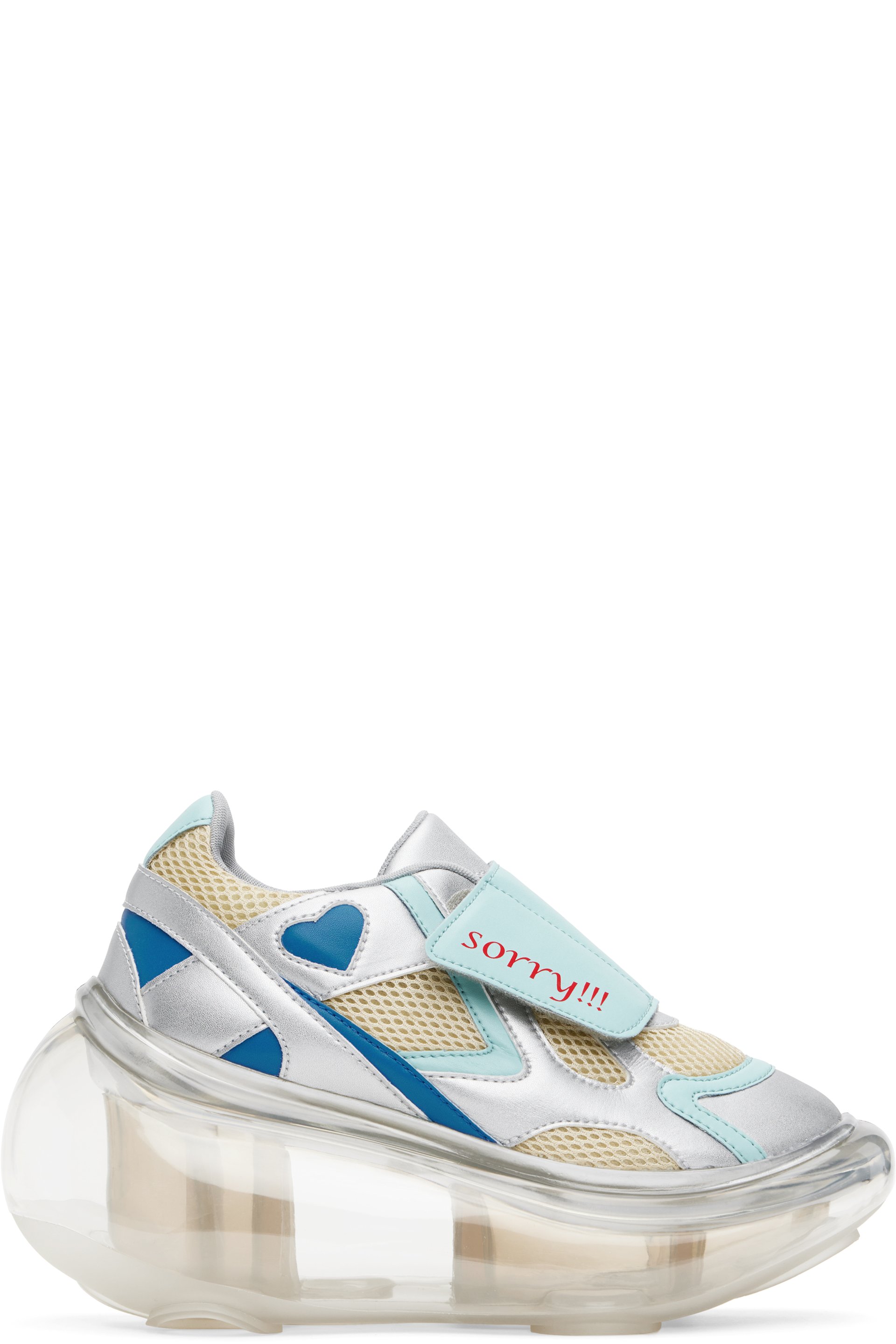 I’m Sorry by Petra Collins - Baskets Bubble blanc cassé et bleu exclusives à SSENSE édition JennyFax
