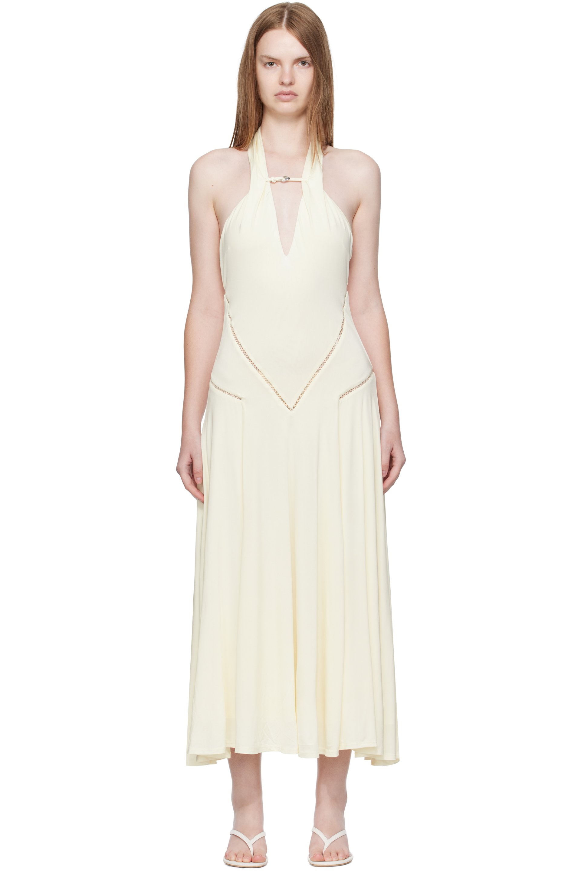 Paris Georgia - Robe longue Ken blanc cassé