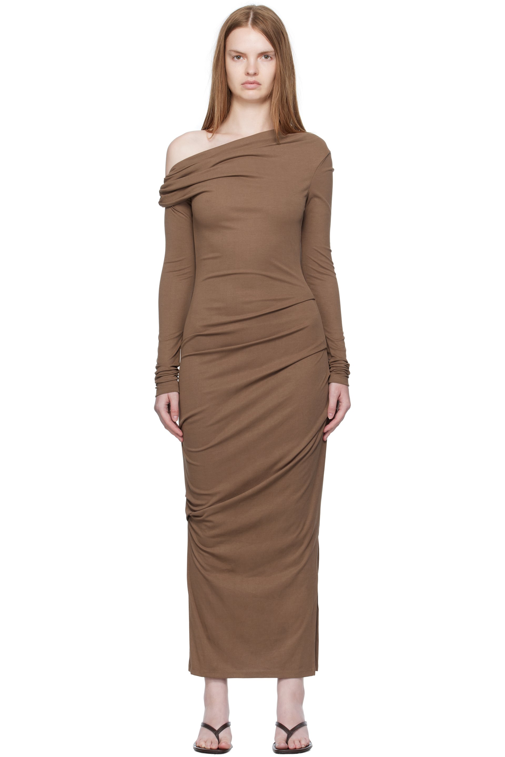 paris georgia brown dress PARIS GEORGIA – ATELIER ON GEORGE main image 1