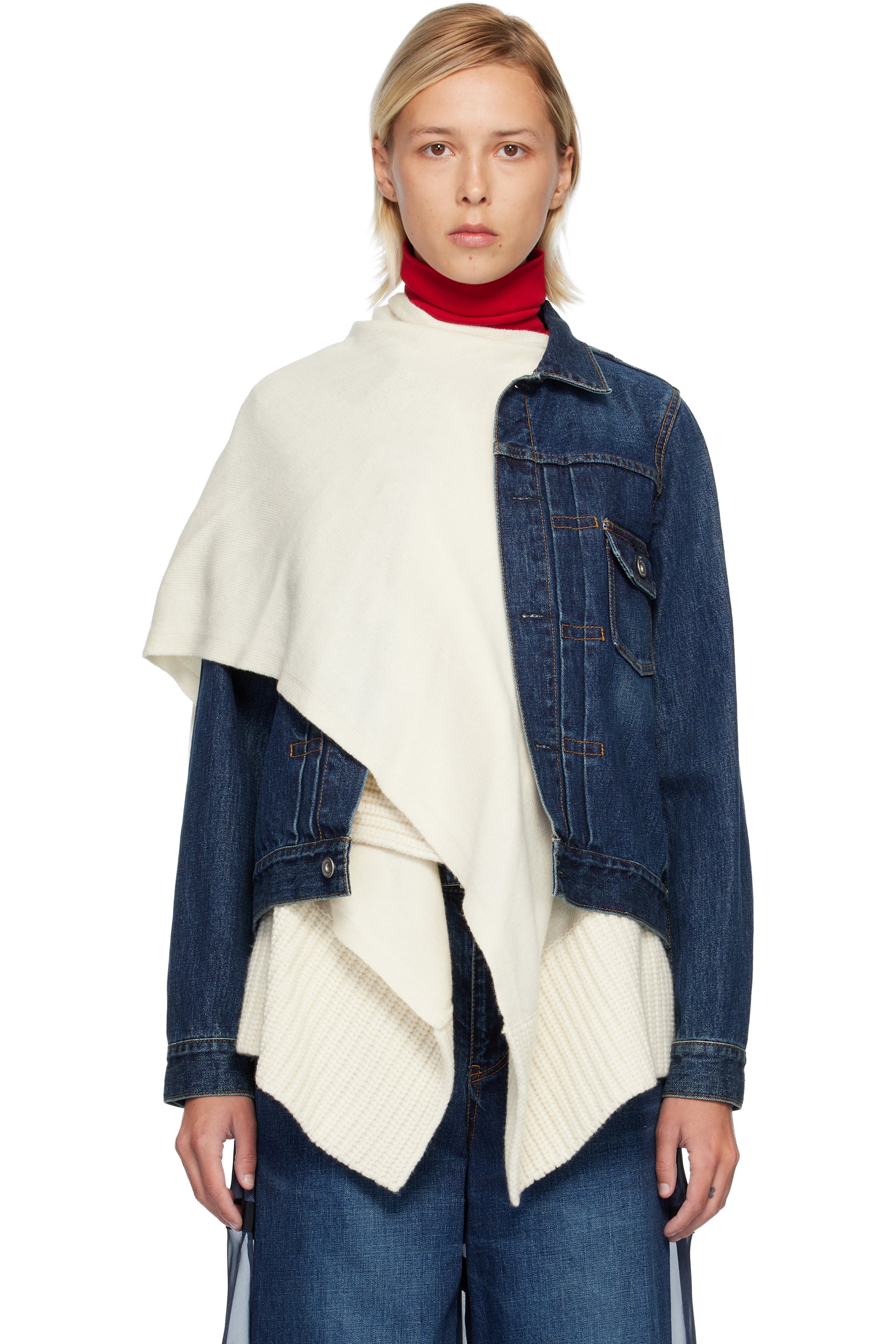 【新品未使用】sacai Denim x Knit Blouson 23AW M 252445F060007_1.jpg