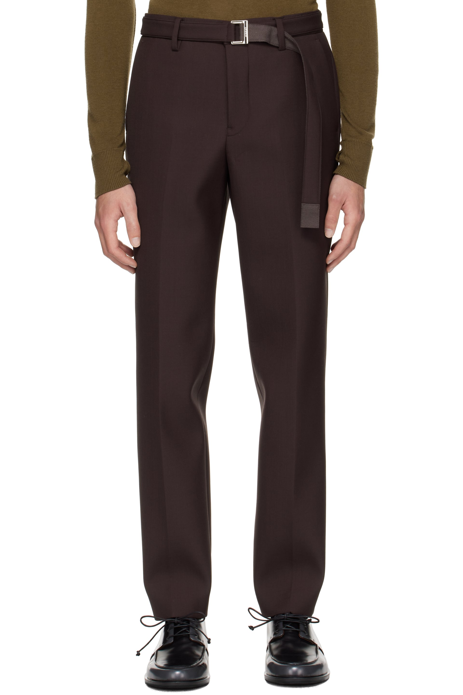 sacai - Brown Suiting Trousers