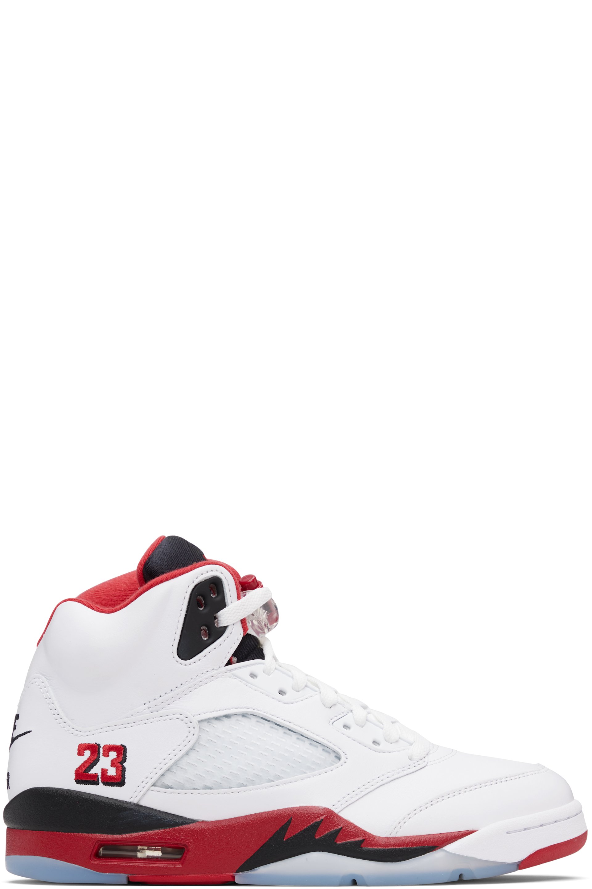 Nike Jordan - White & Red Air Jordan 5 Retro Sneakers