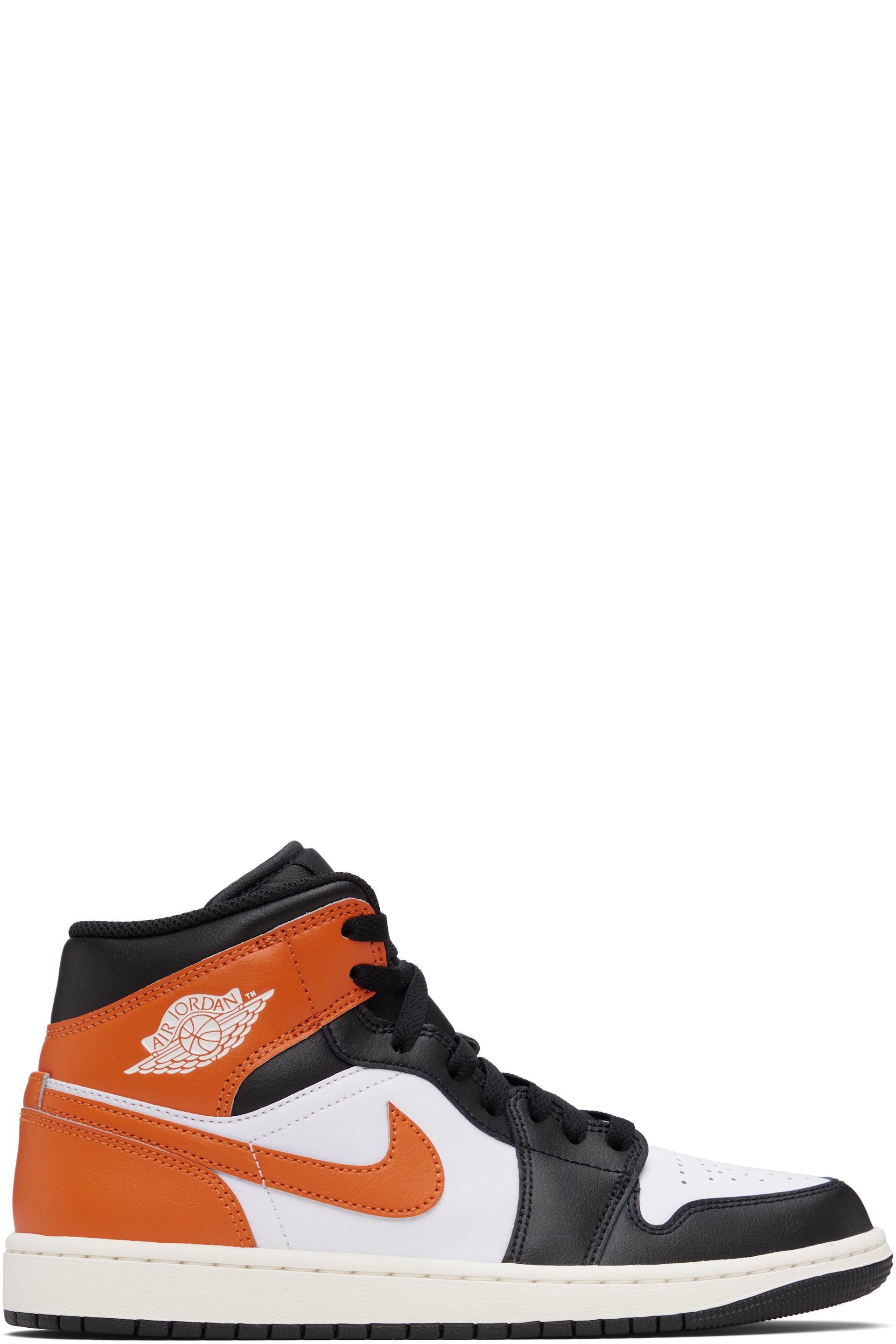 Nike Jordan - Black & Orange Air Jordan 1 Mid Sneakers