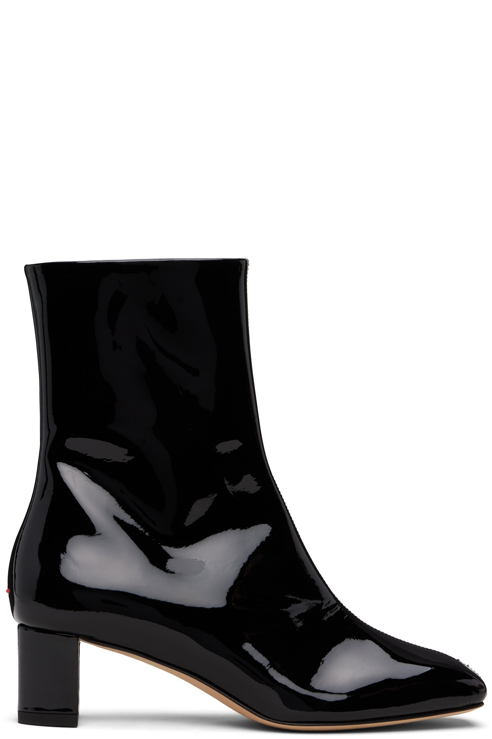 Aeyde - Bottes Millie noires en cuir verni