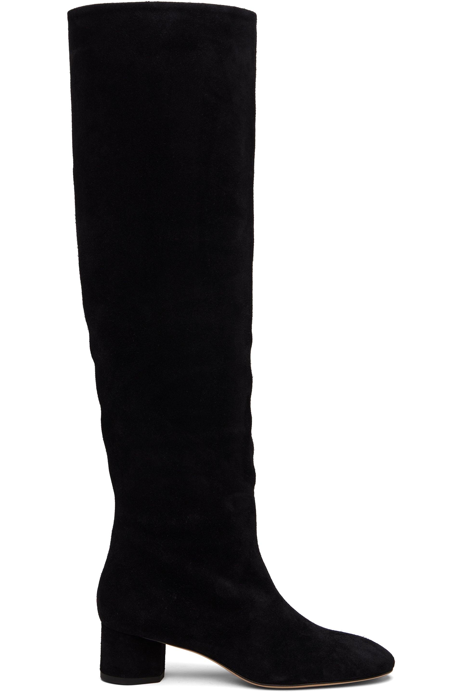 Aeyde - Bottes cuissardes Willa noires en suède