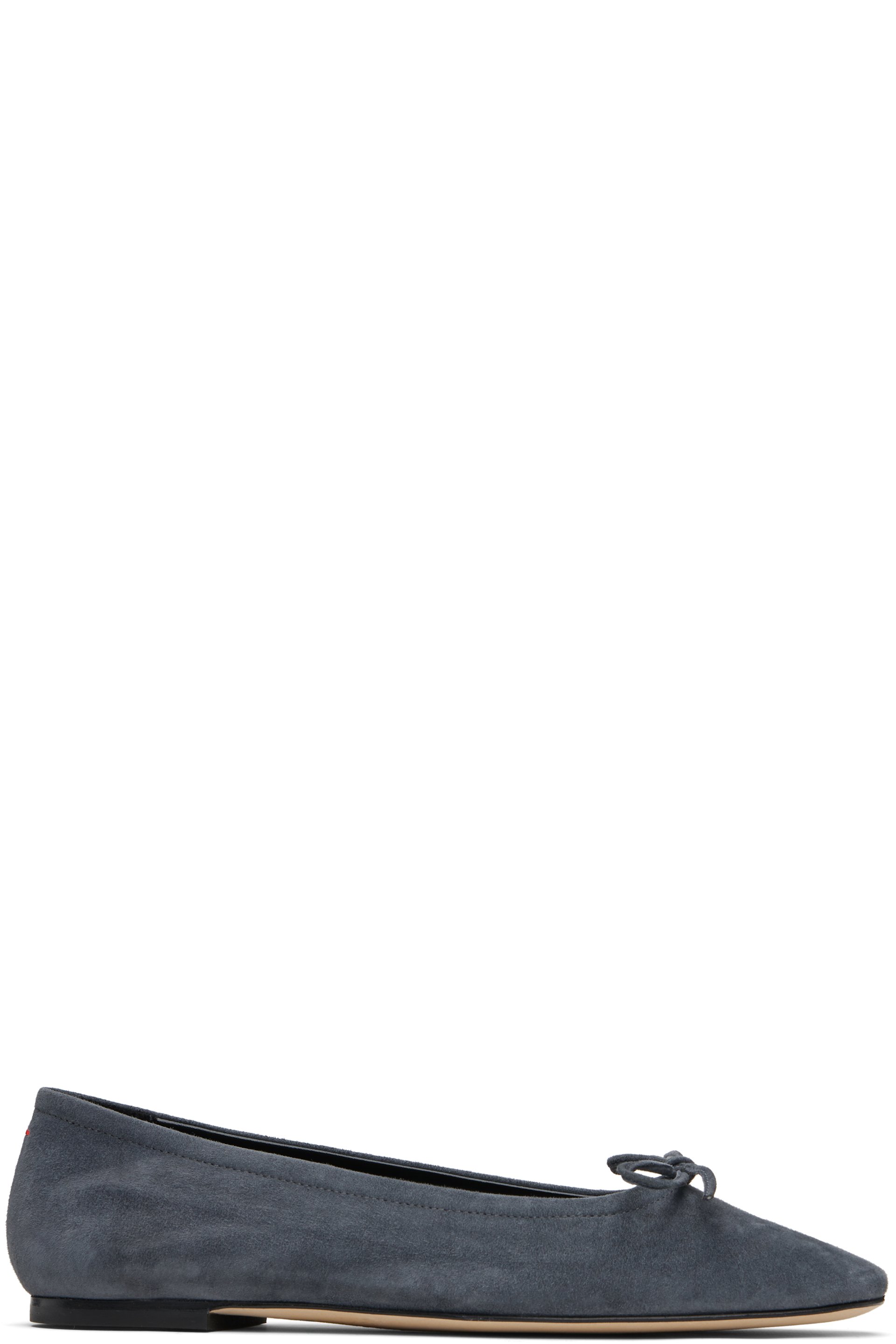 Aeyde - Gray Delfina Suede Ballerina Flats