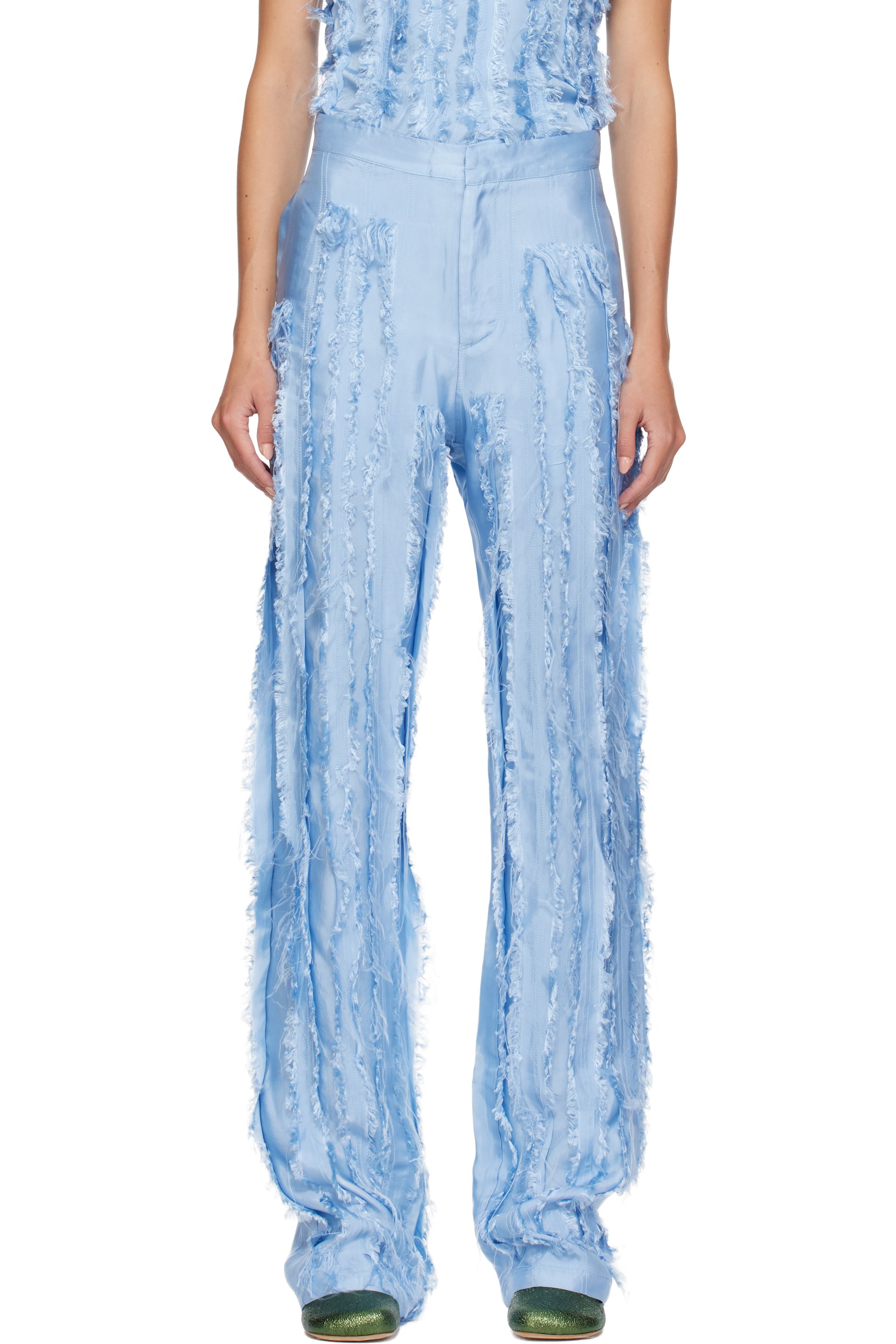 Edward Cuming - Pantalon Scratch The Itch bleu