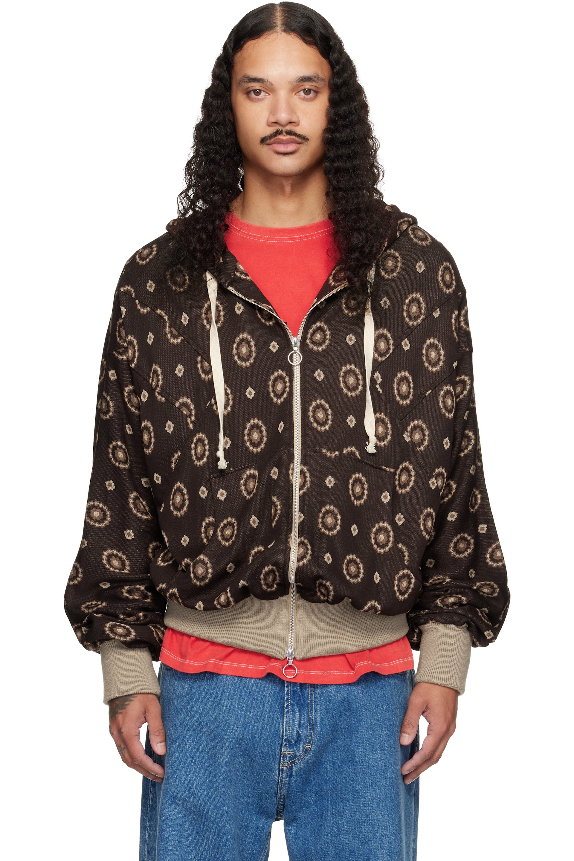 Edward Cuming - Brown Gracia Arm Flex Hoodie