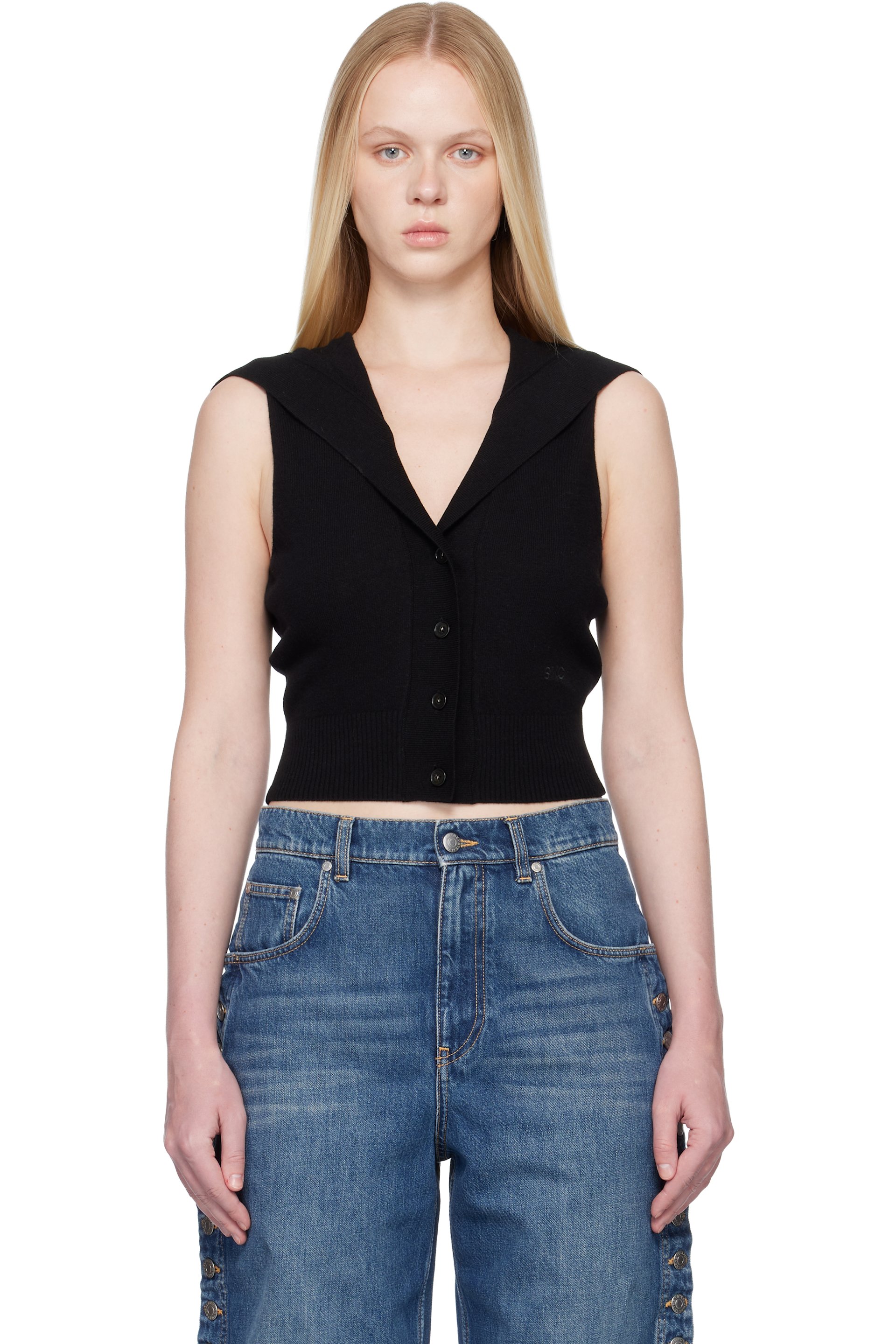 Stella McCartney - Gilet noire à capuche