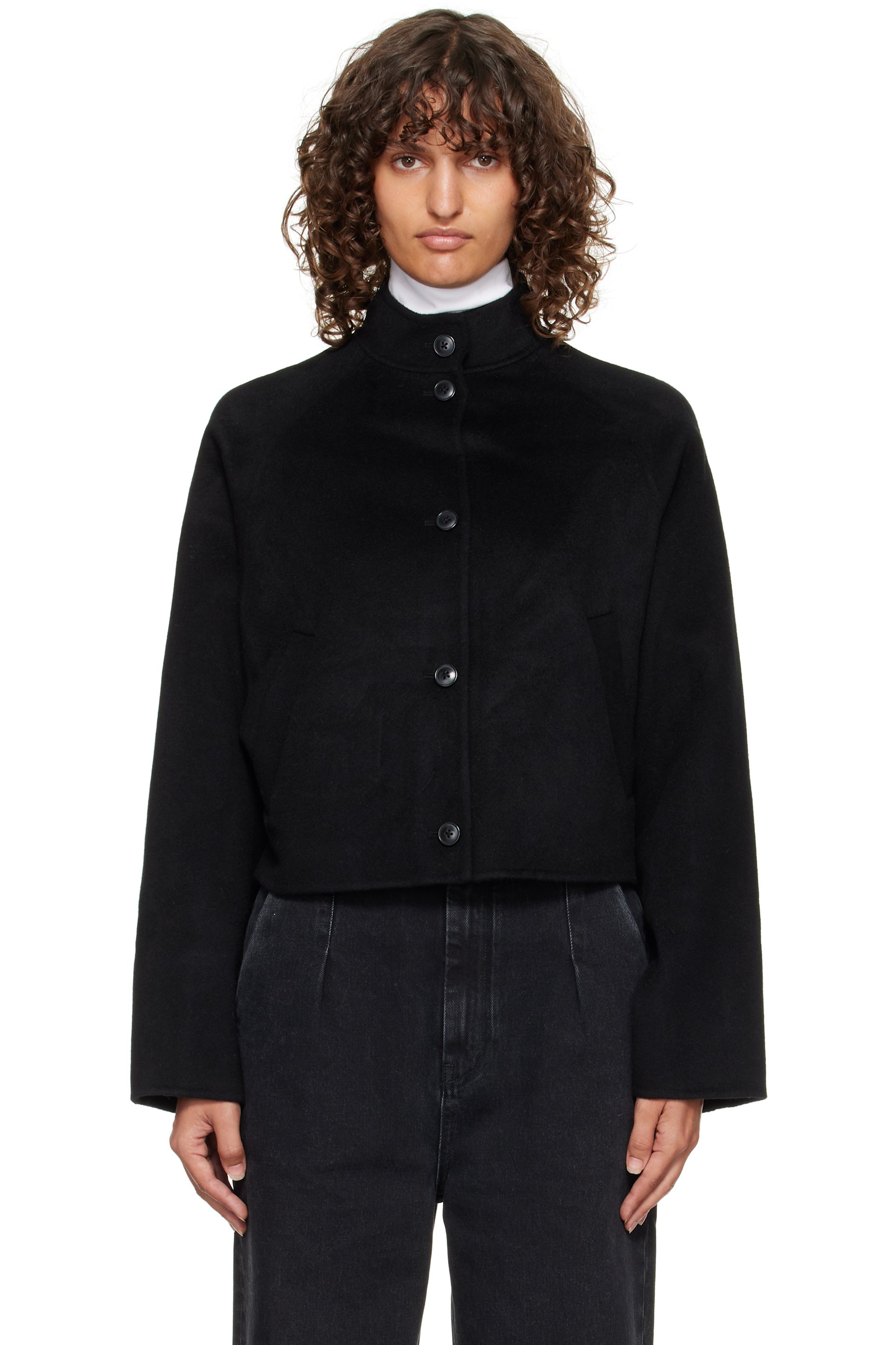 Loulou de Saison - Blouson Nyma noir en laine