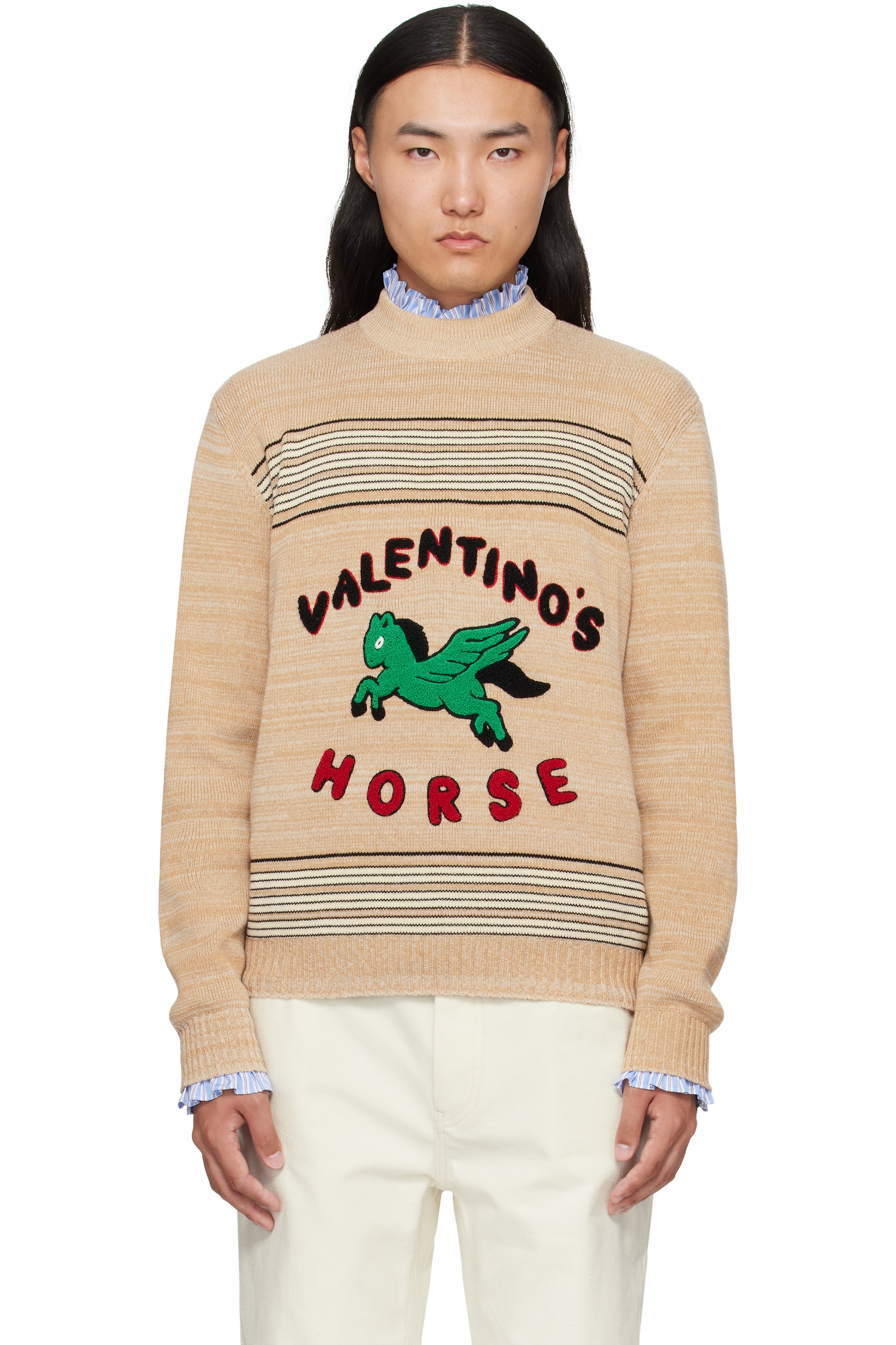 Valentino - Beige 'Valentino's Horse' Sweater