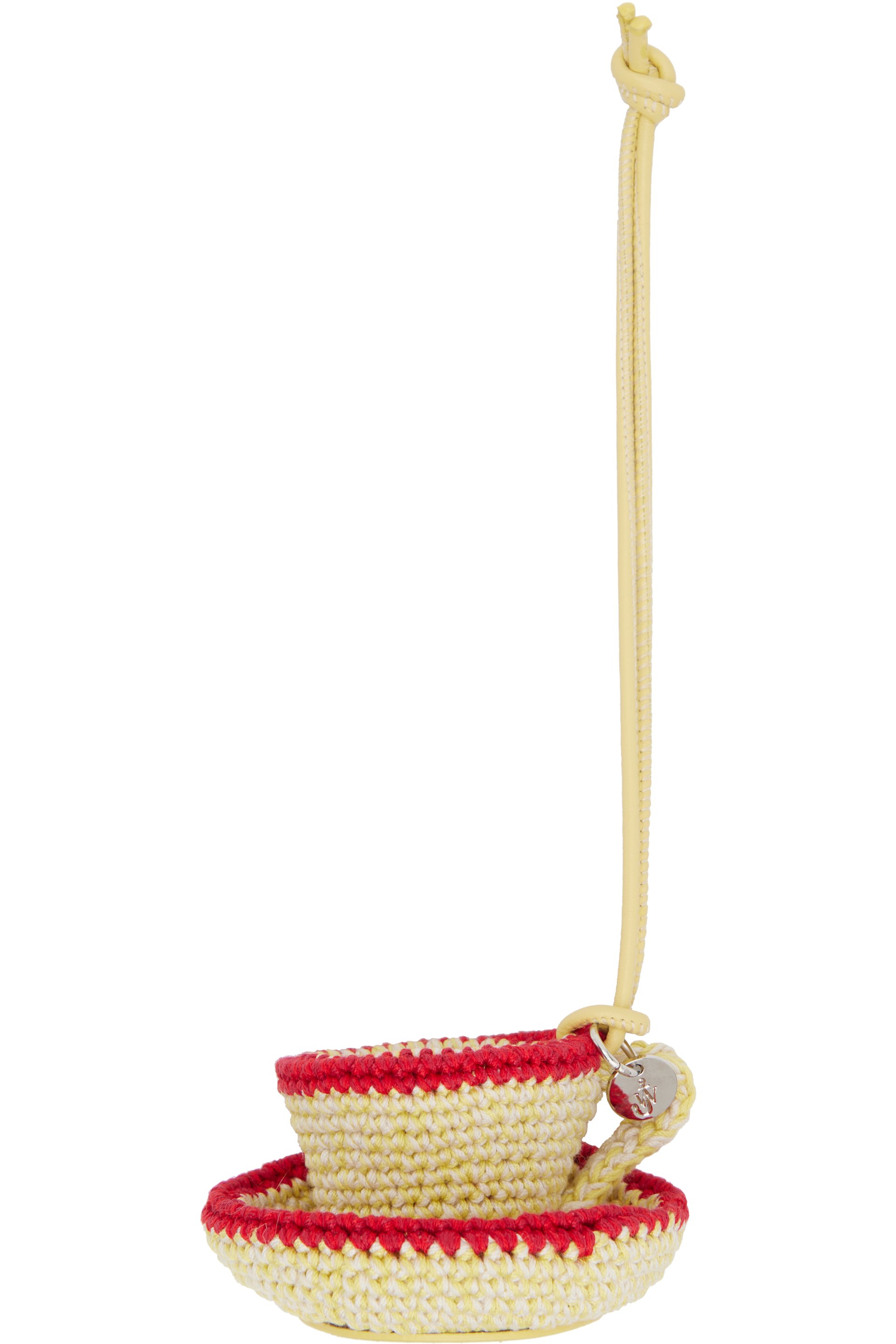 JW Anderson - Porteclé jaune et rouge à breloque en forme de tasse à thé