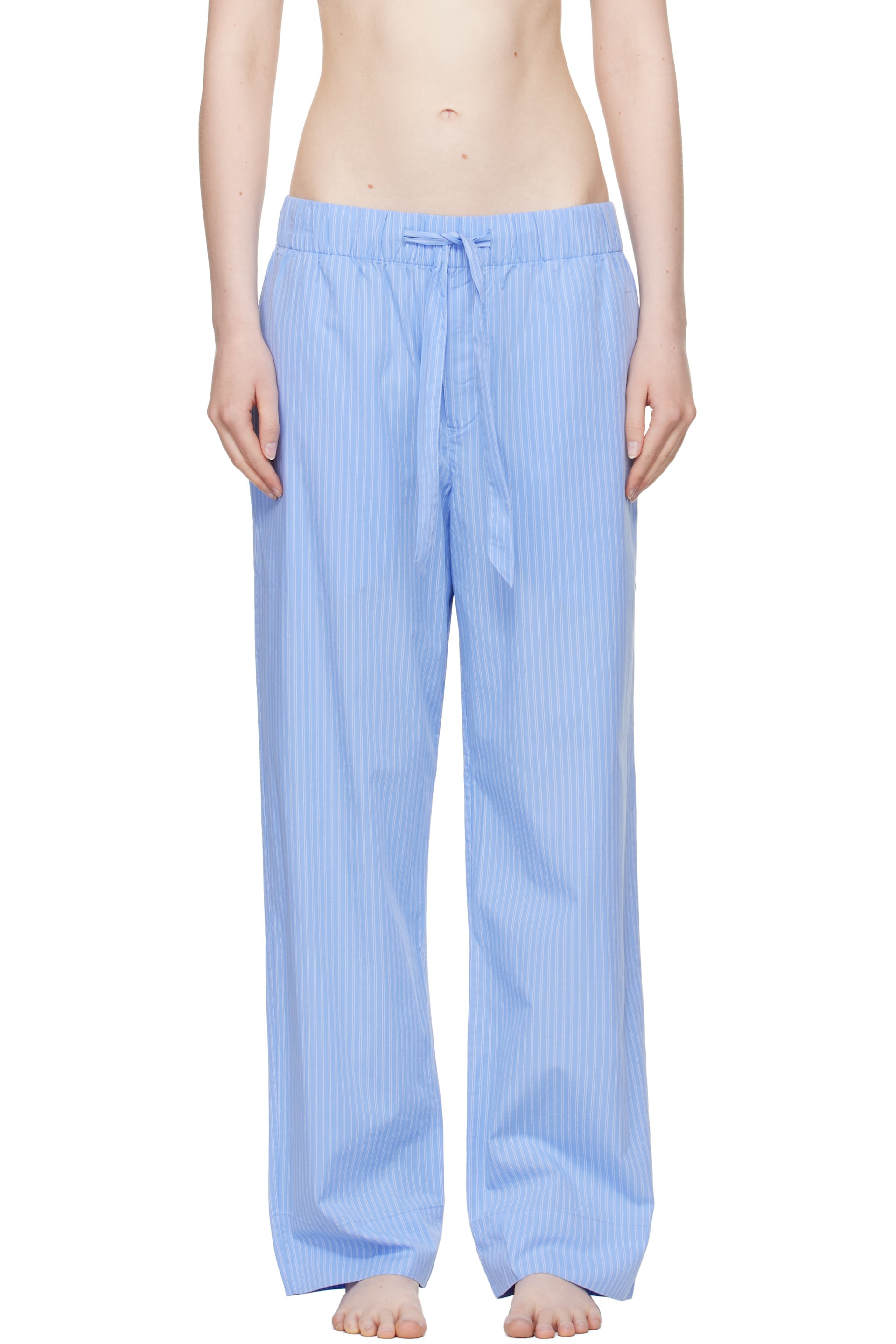 Tekla - Blue Poplin Pyjama Pants