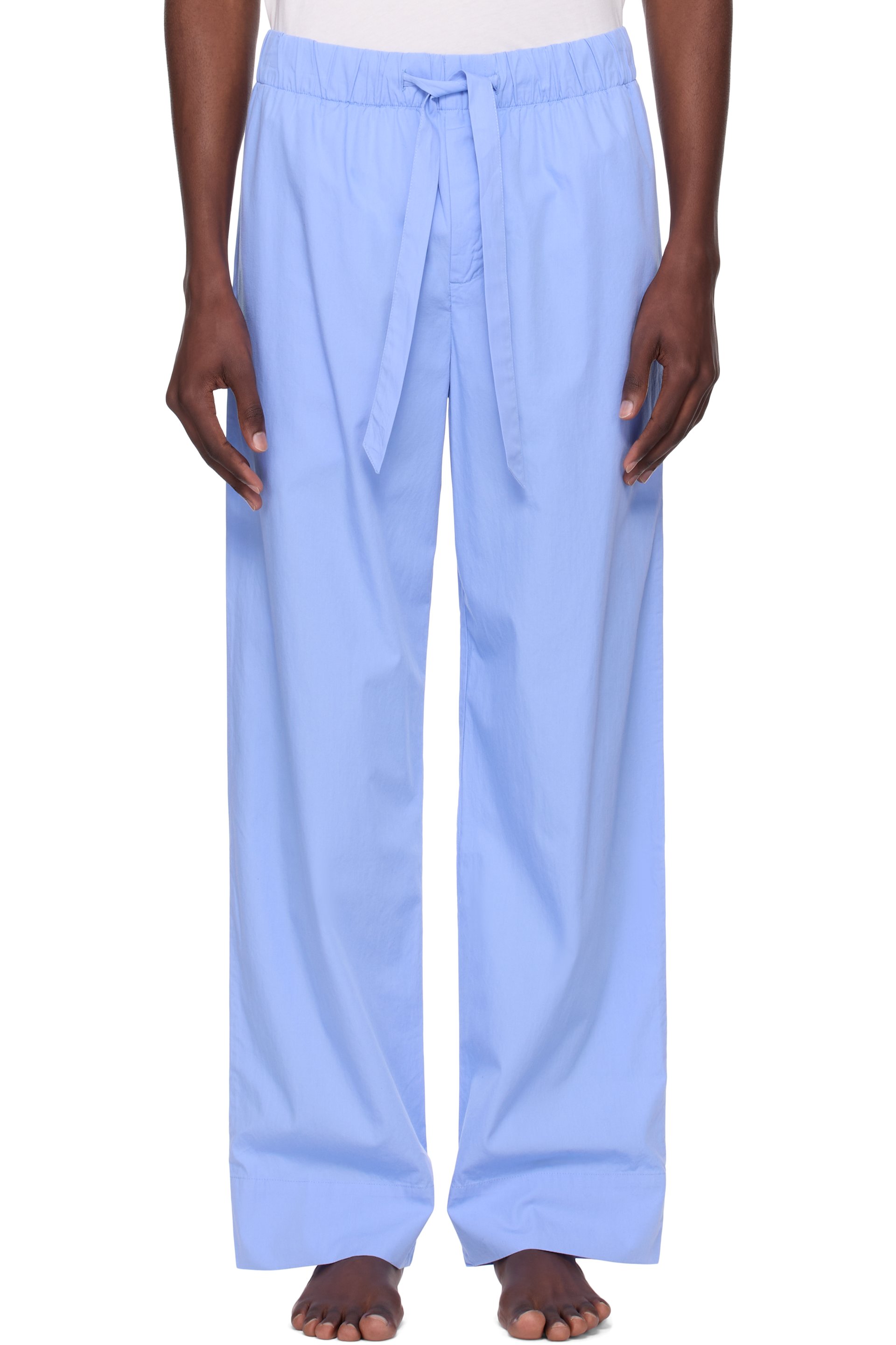 Tekla - Blue Poplin Pyjama Pants