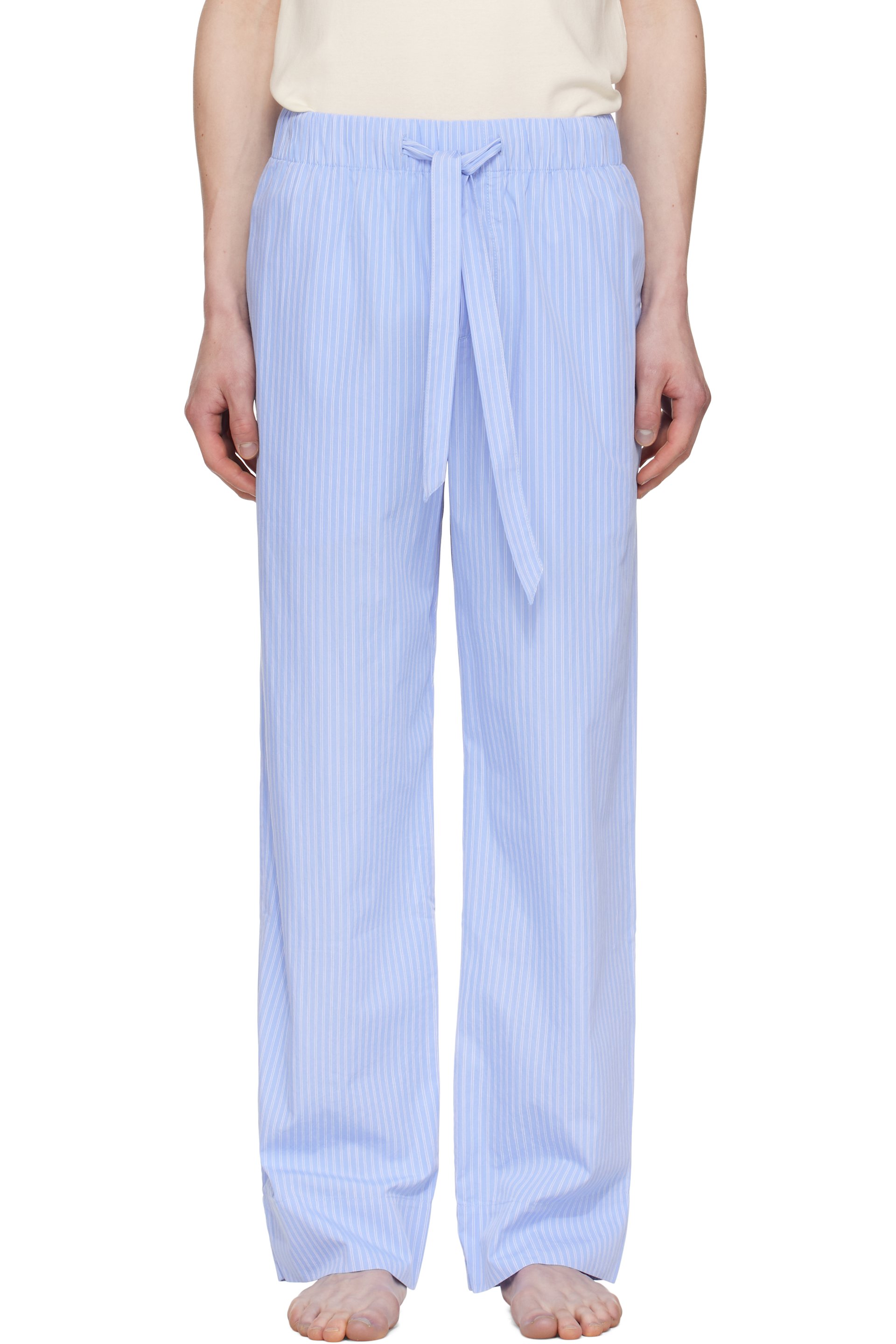 Tekla - Blue Poplin Pyjama Pants