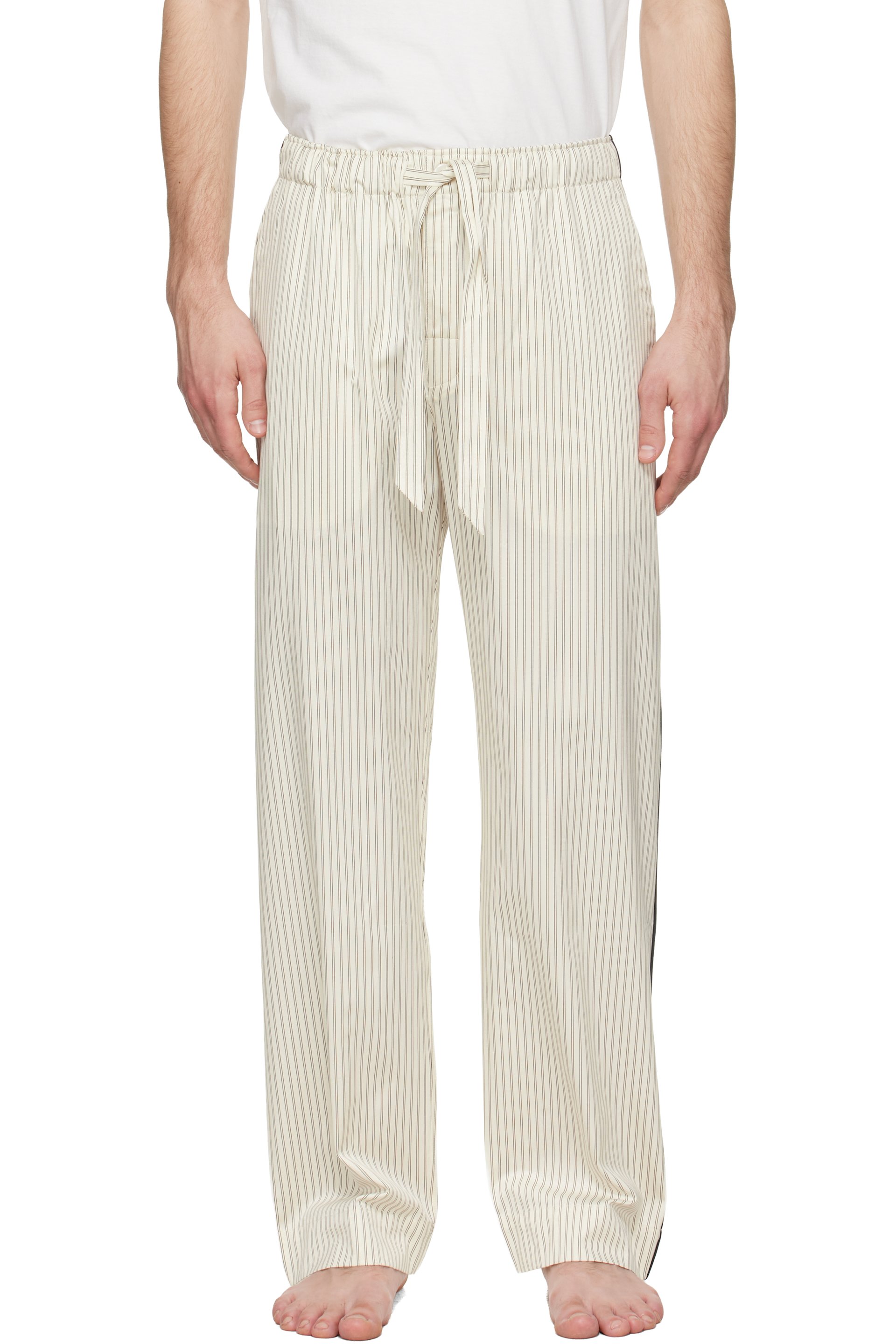 Tekla - Beige Sateen Pyjama Pants