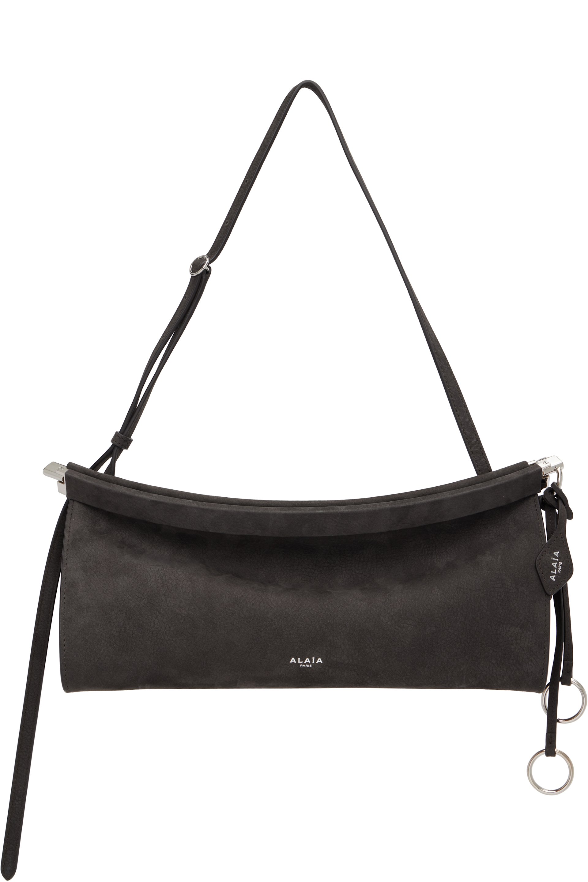 ALAÏA - Moyen sac horizontal 'Le Click' gris
