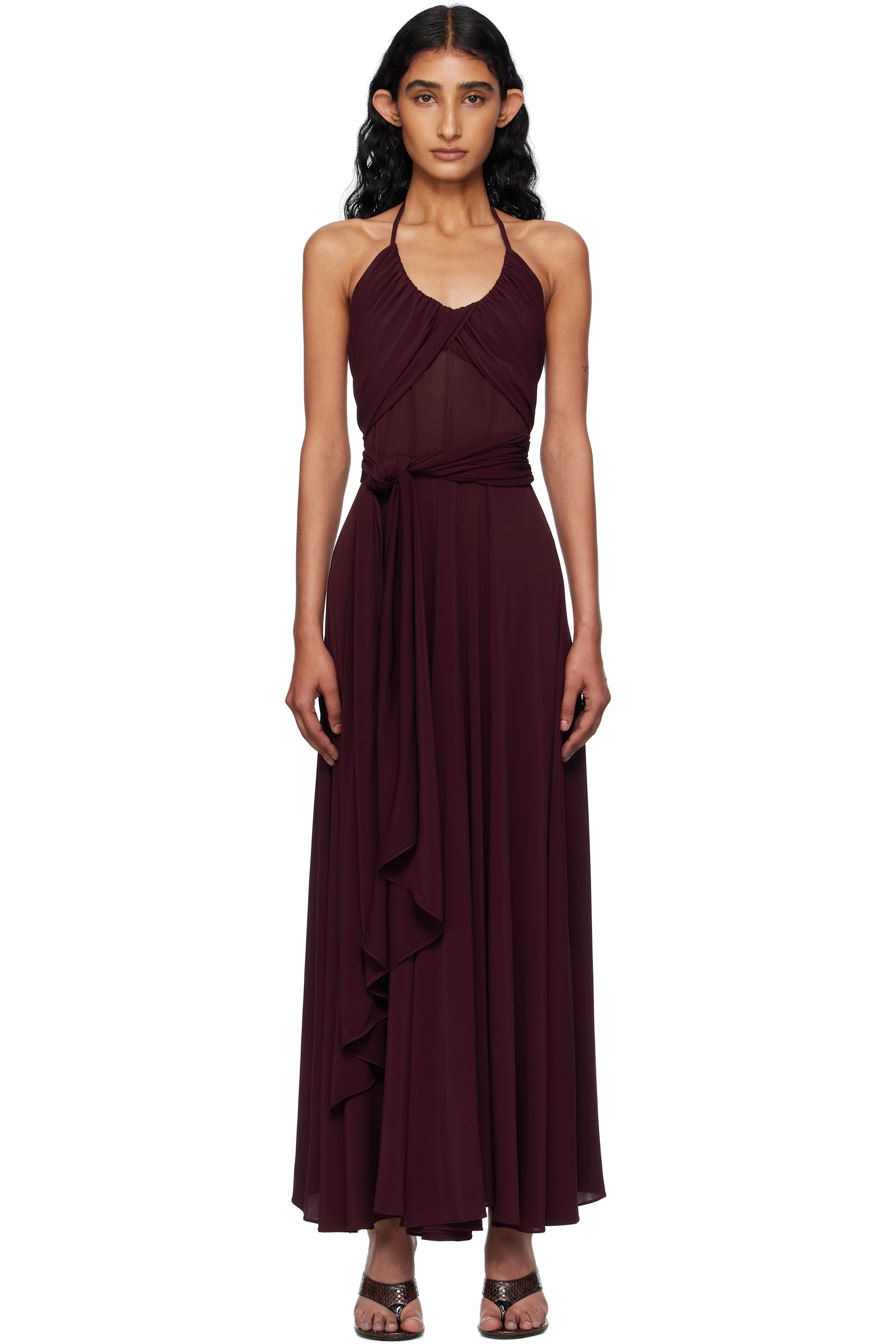 alaia burgundy dress WW35585] Alaïa main image 0