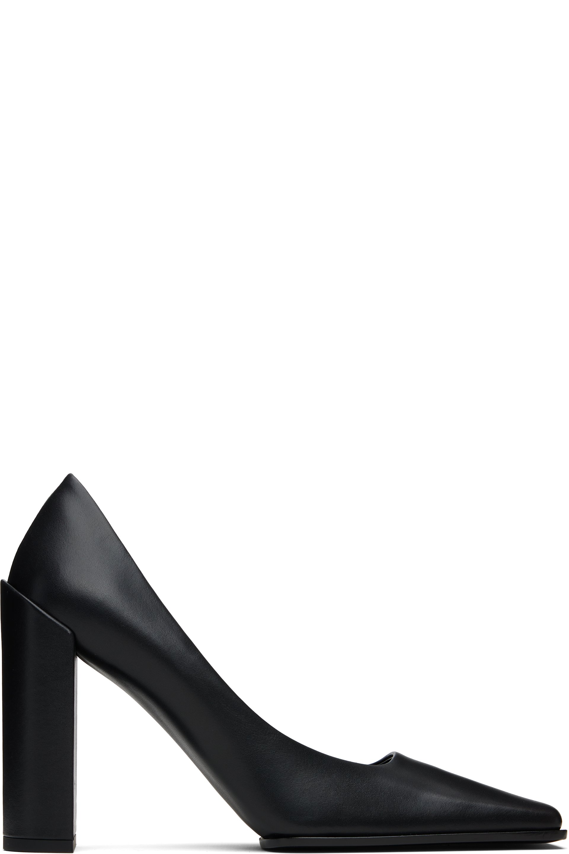 ALAÏA - Chaussures à talon 90 noires en cuir de veau lustré