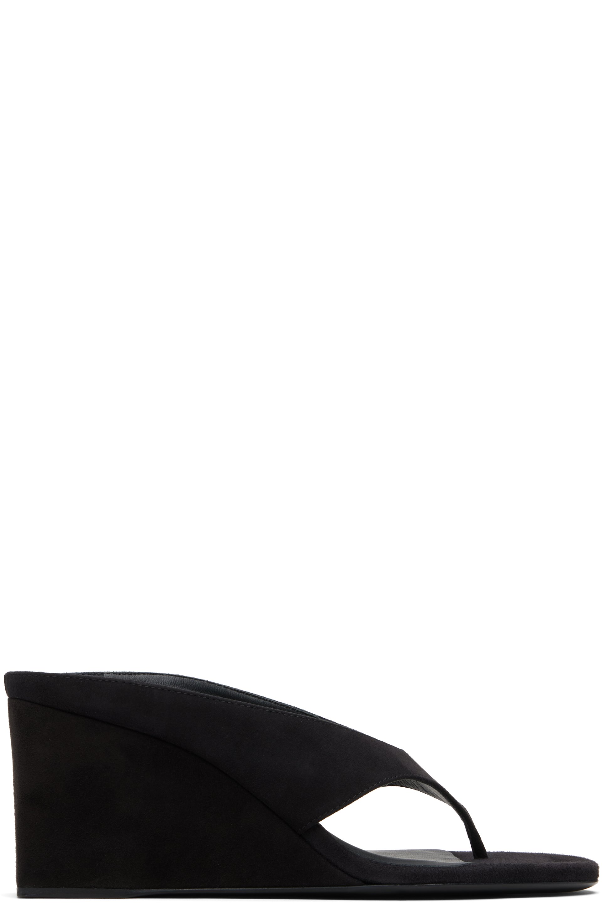 ALAÏA - Sandales à enfiler noires à talon cubique et à bride de style tong