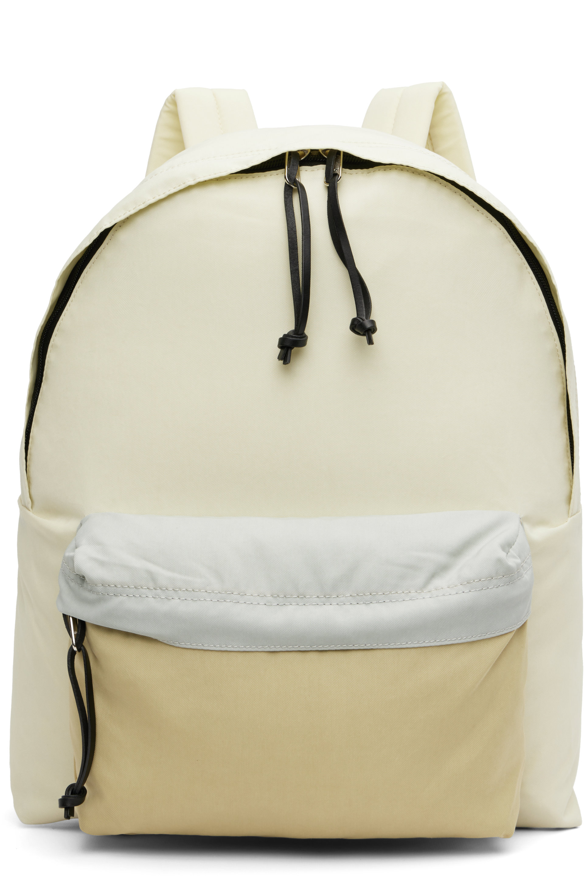 AURALEE - Sac à dos blanc cassé et beige édition AETA