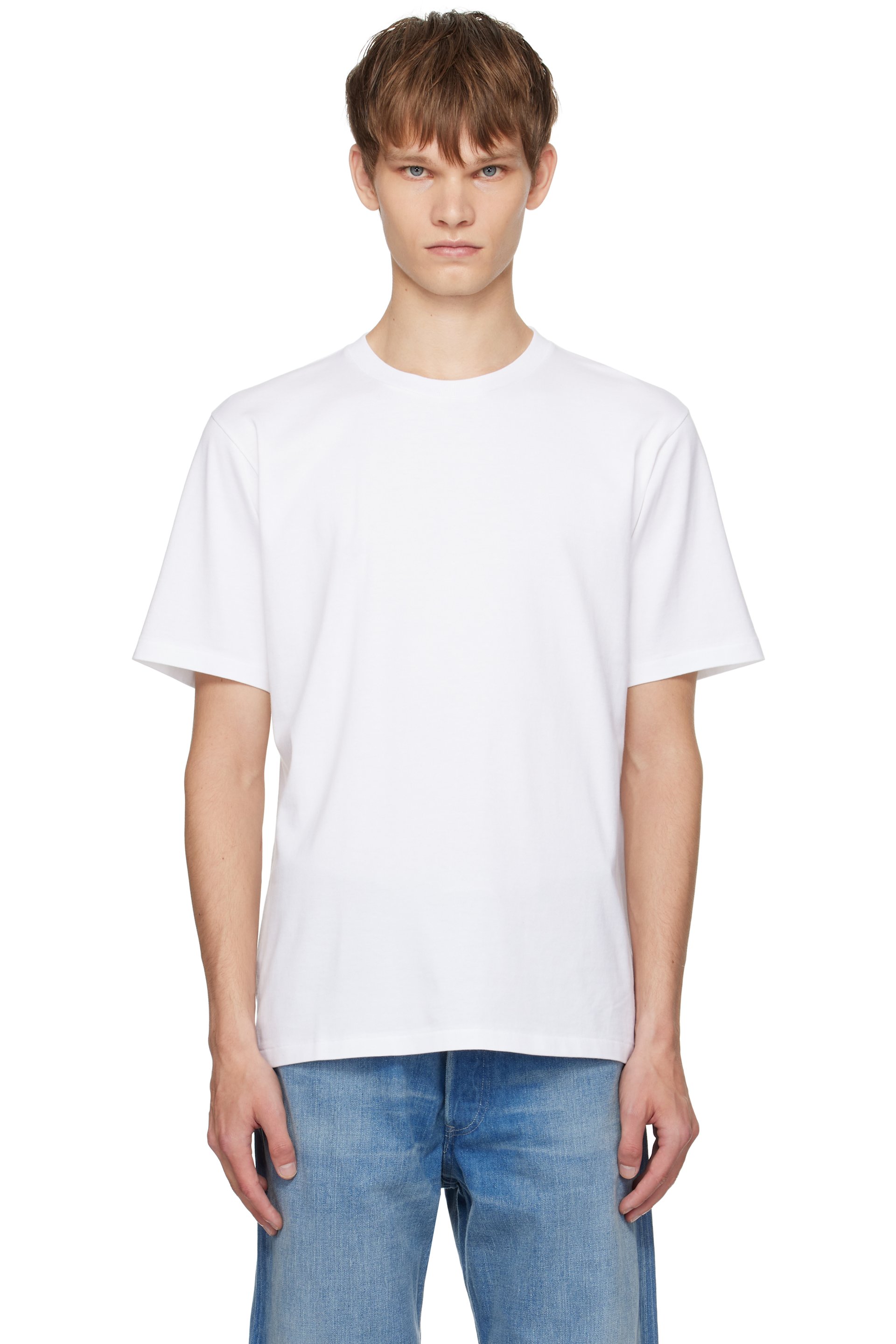 AURALEE - White Luster Plaiting T-shirt