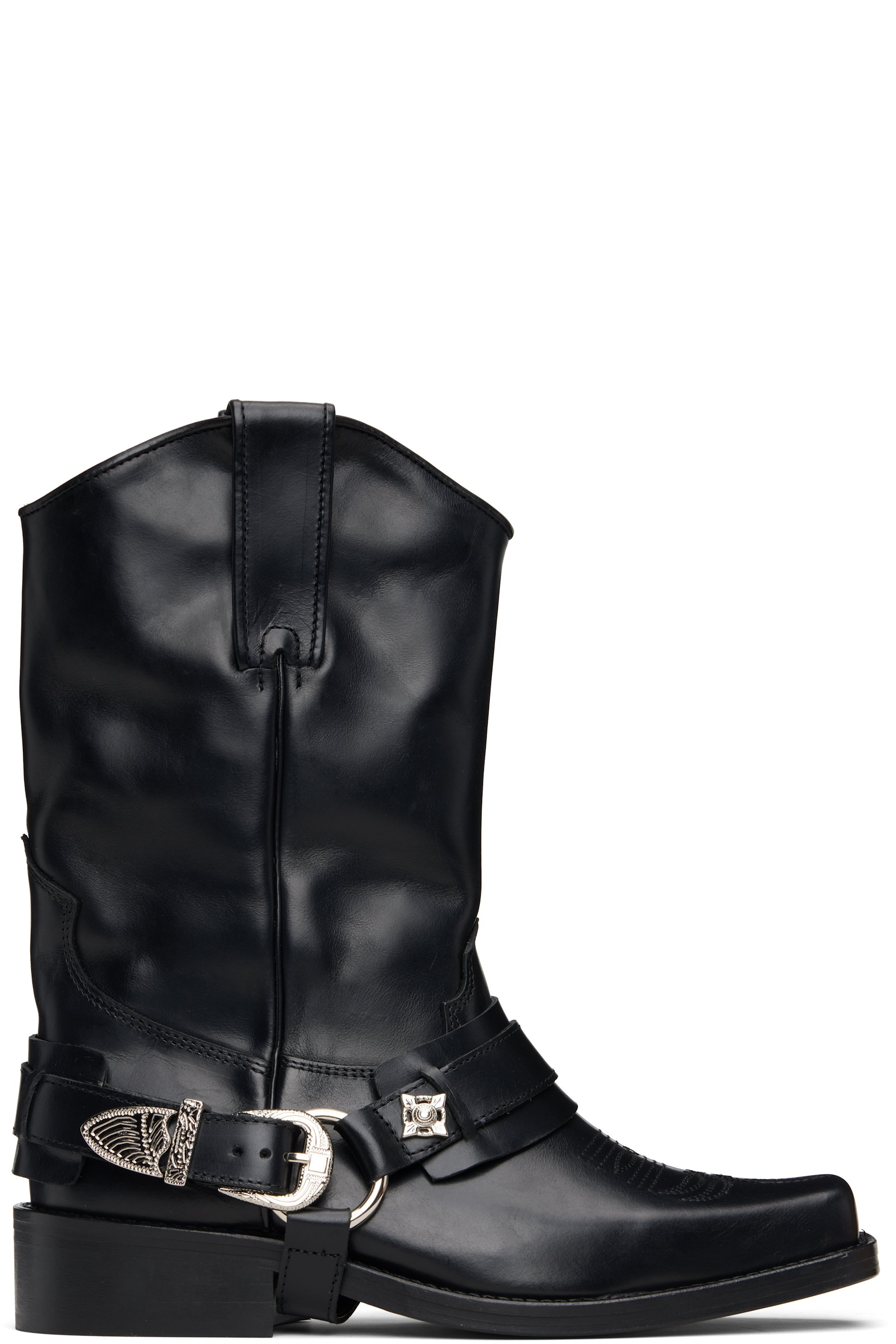 Toga Pulla - Black Hard Leather Boots