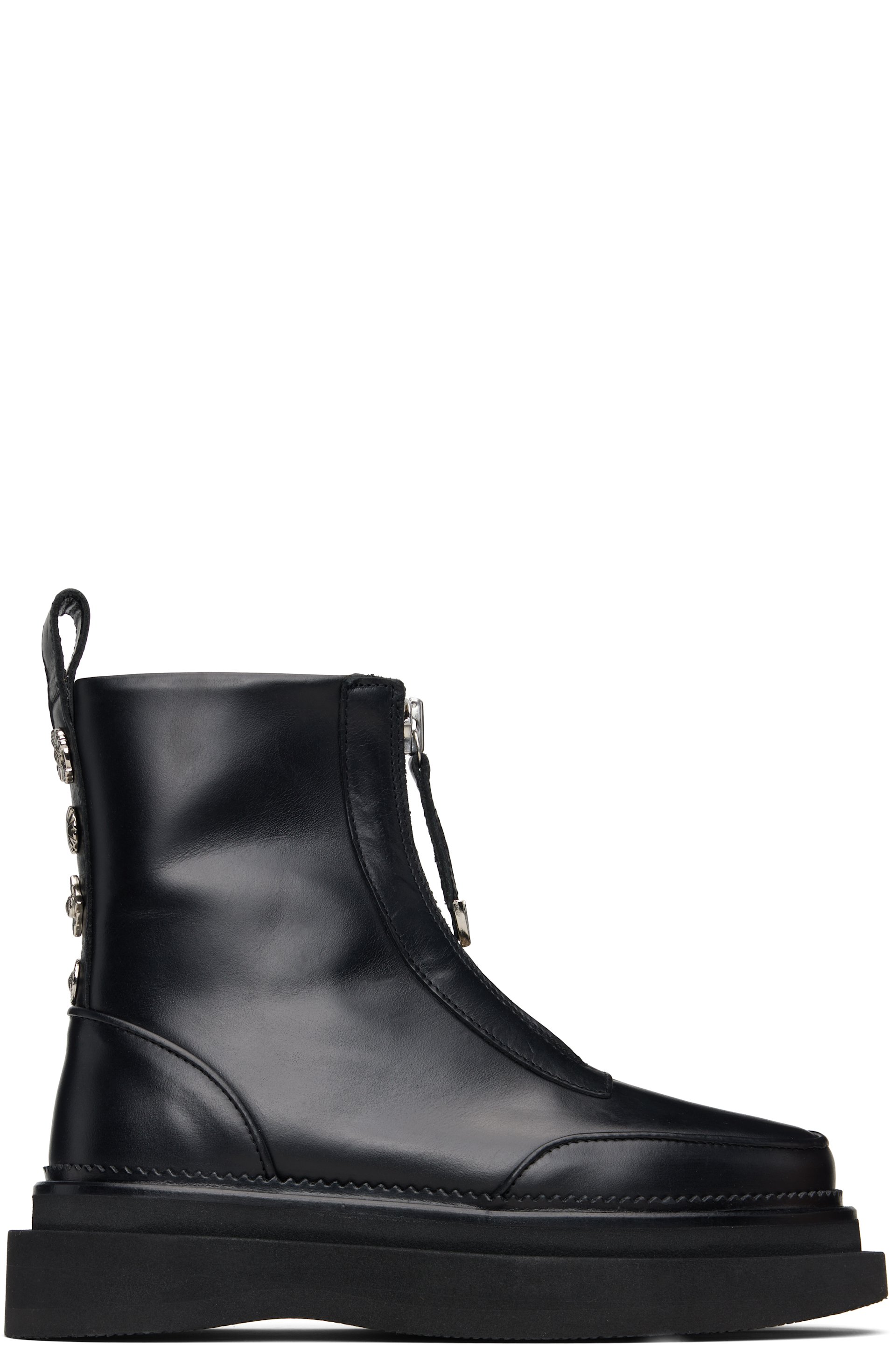 Toga Pulla - Black Hard Leather Boots