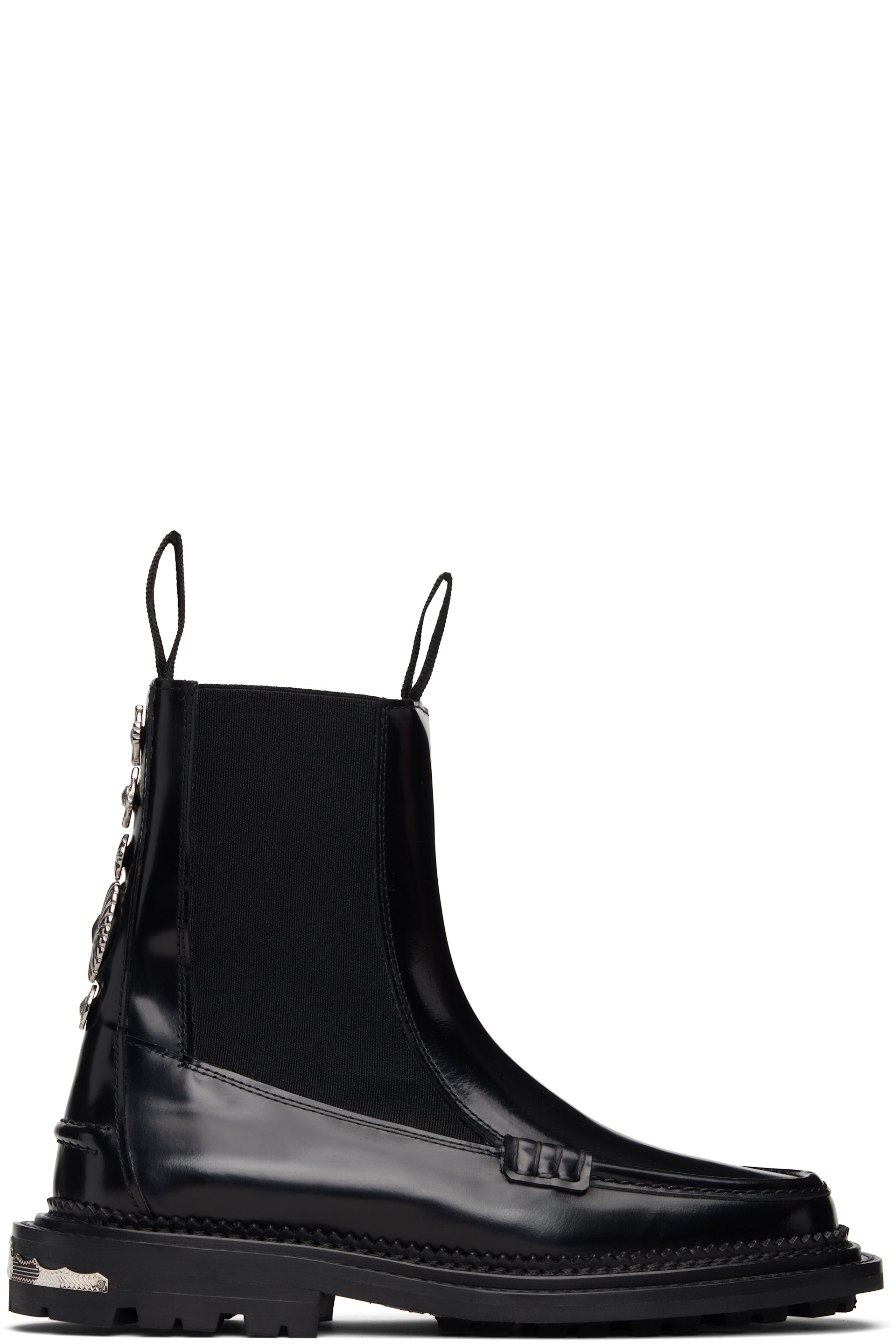 Toga Pulla - Black Polido Chelsea Boots