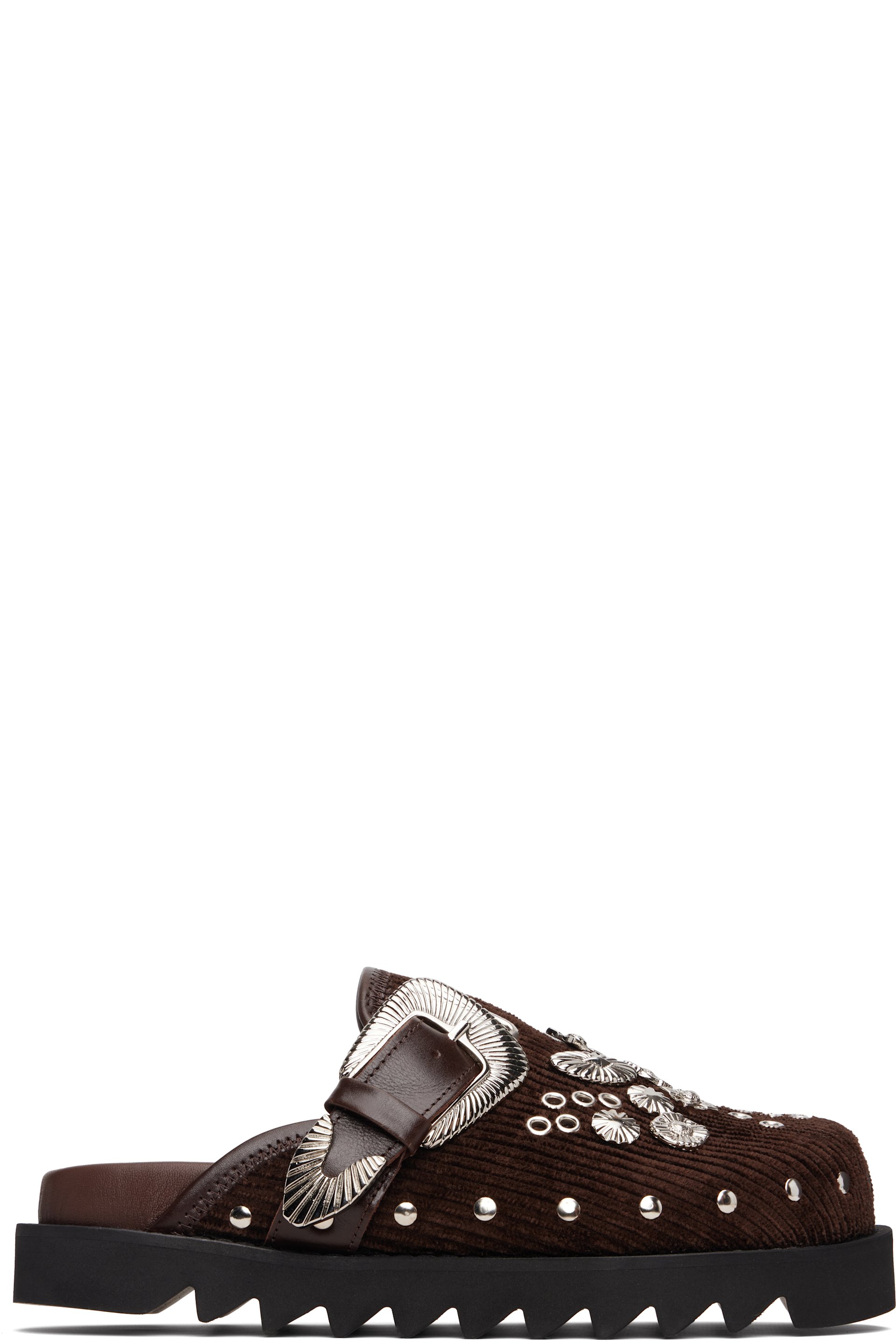 Toga Pulla - SSENSE Exclusive Brown Buckle Mule Loafers