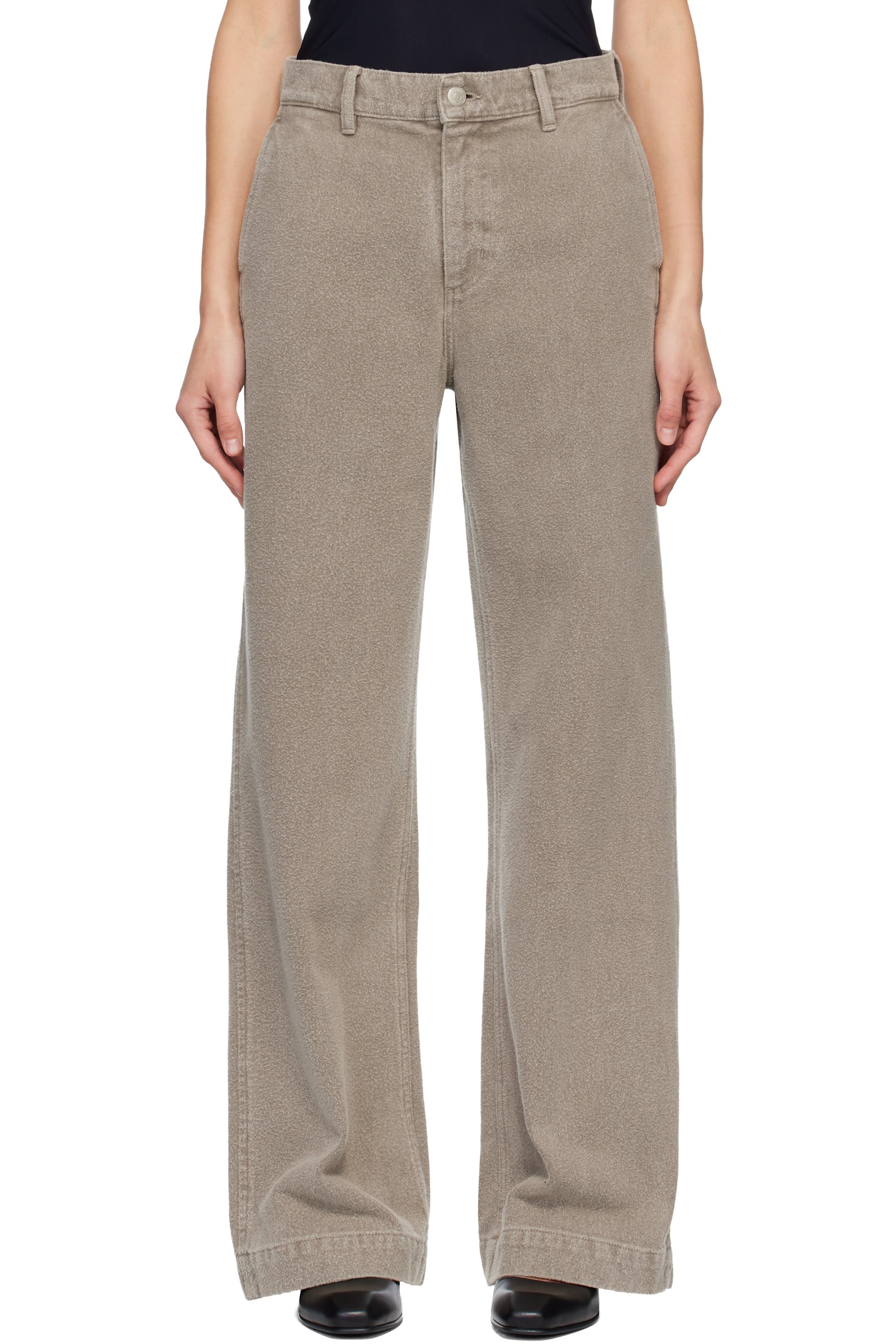mfpen - Beige Straight Cut Jeans