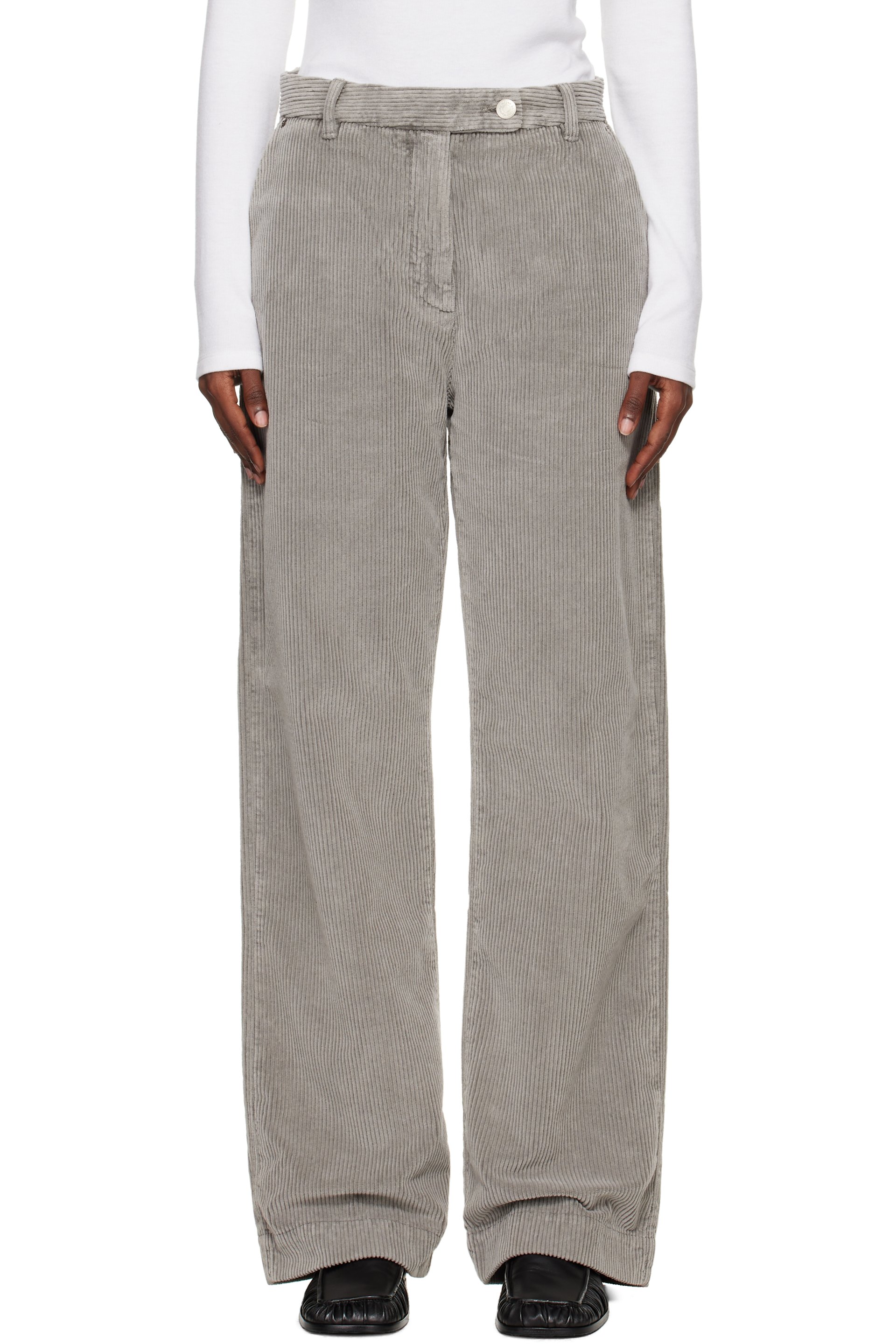 mfpen - SSENSE Exclusive Gray Cord Trousers