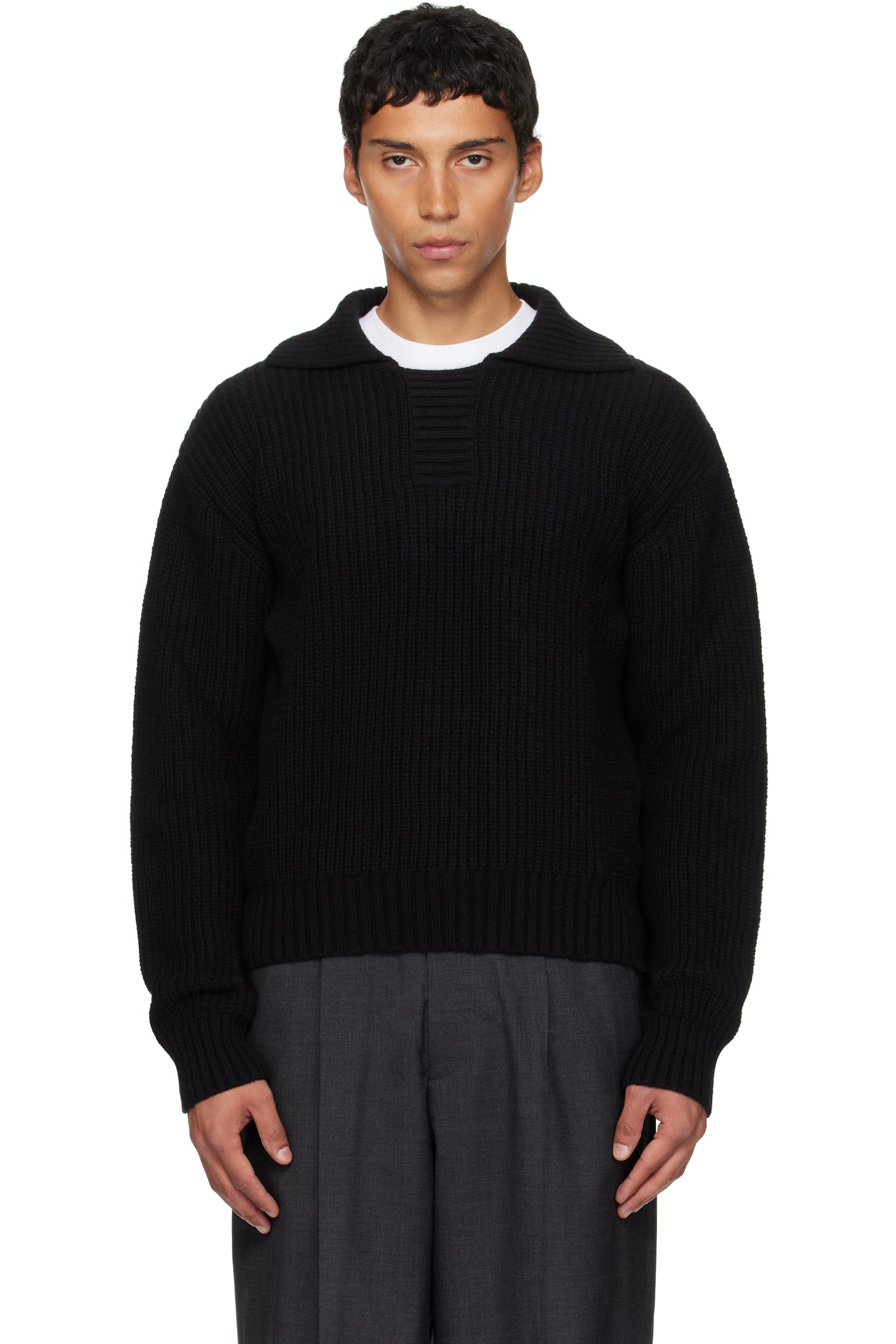 mfpen - Black Collar Sweater