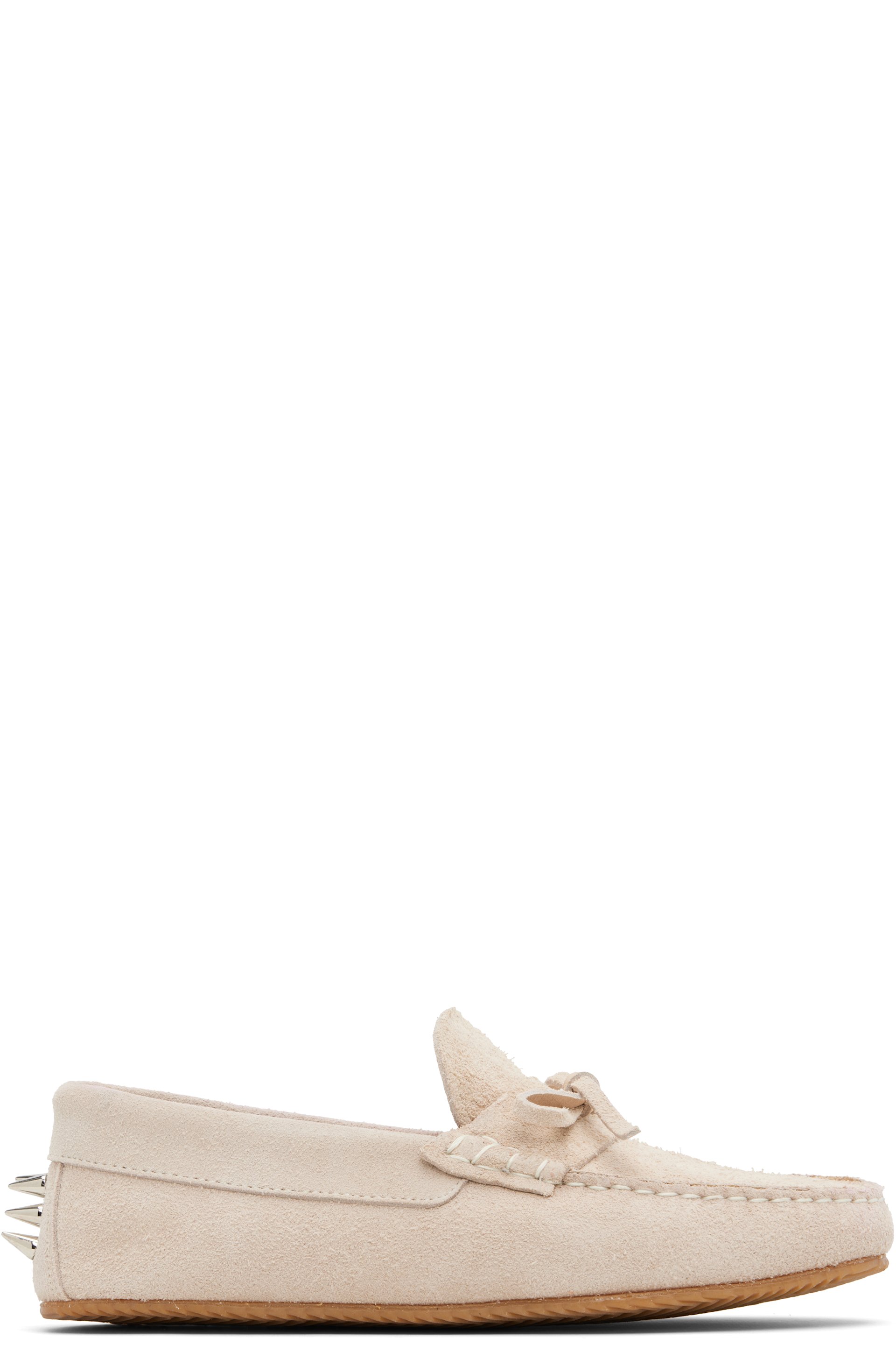 ABRA - SSENSE Exclusive Beige Spike Loafers