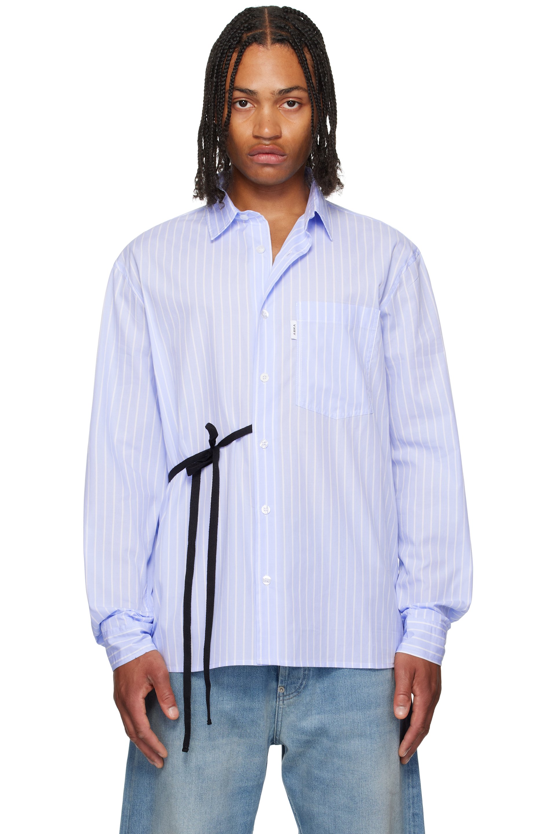 ABRA - SSENSE Exclusive Blue Cotton Shirt